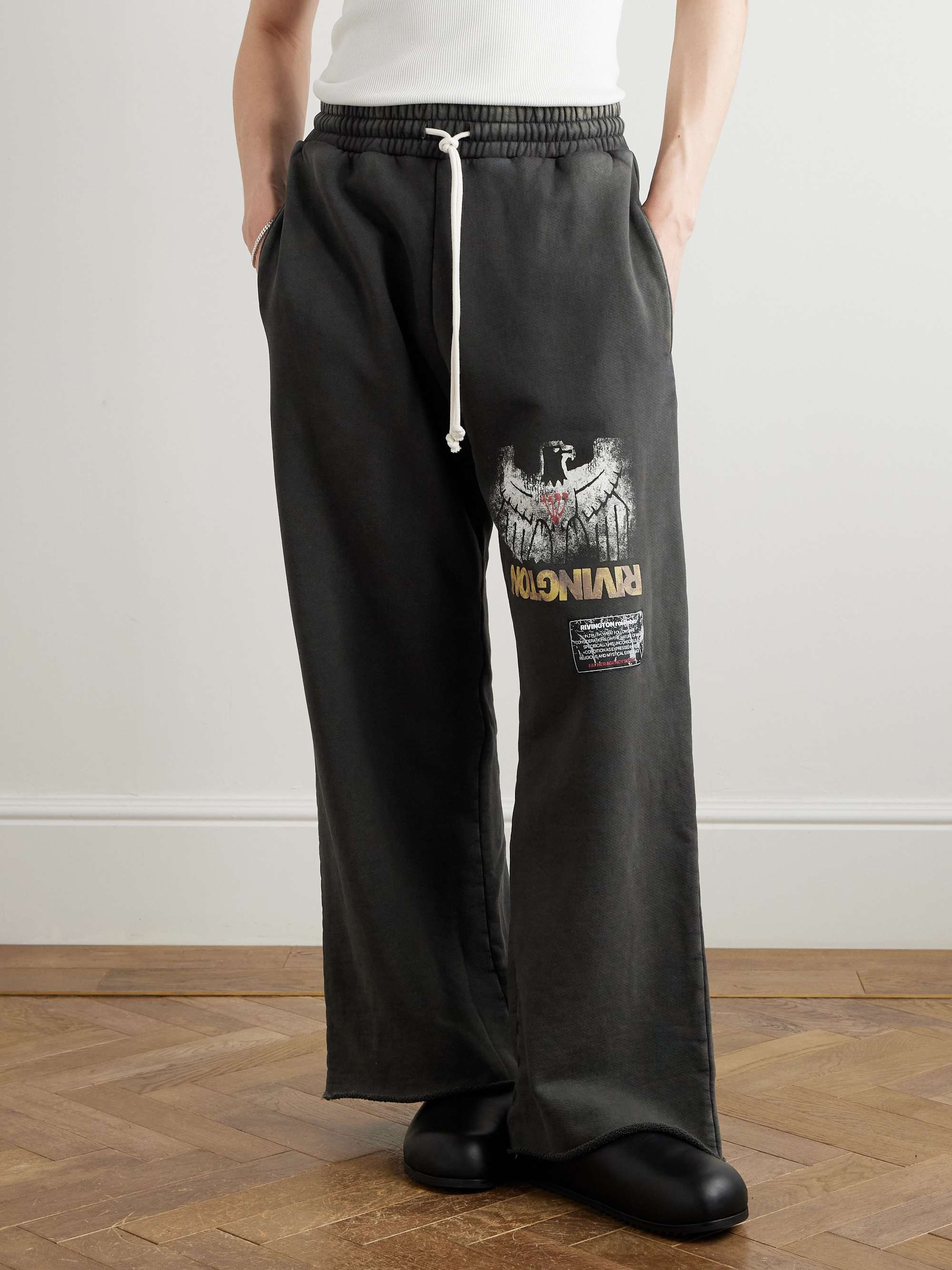 Principal Straight-Leg Logo-Print Cotton-Jersey Sweatpants view