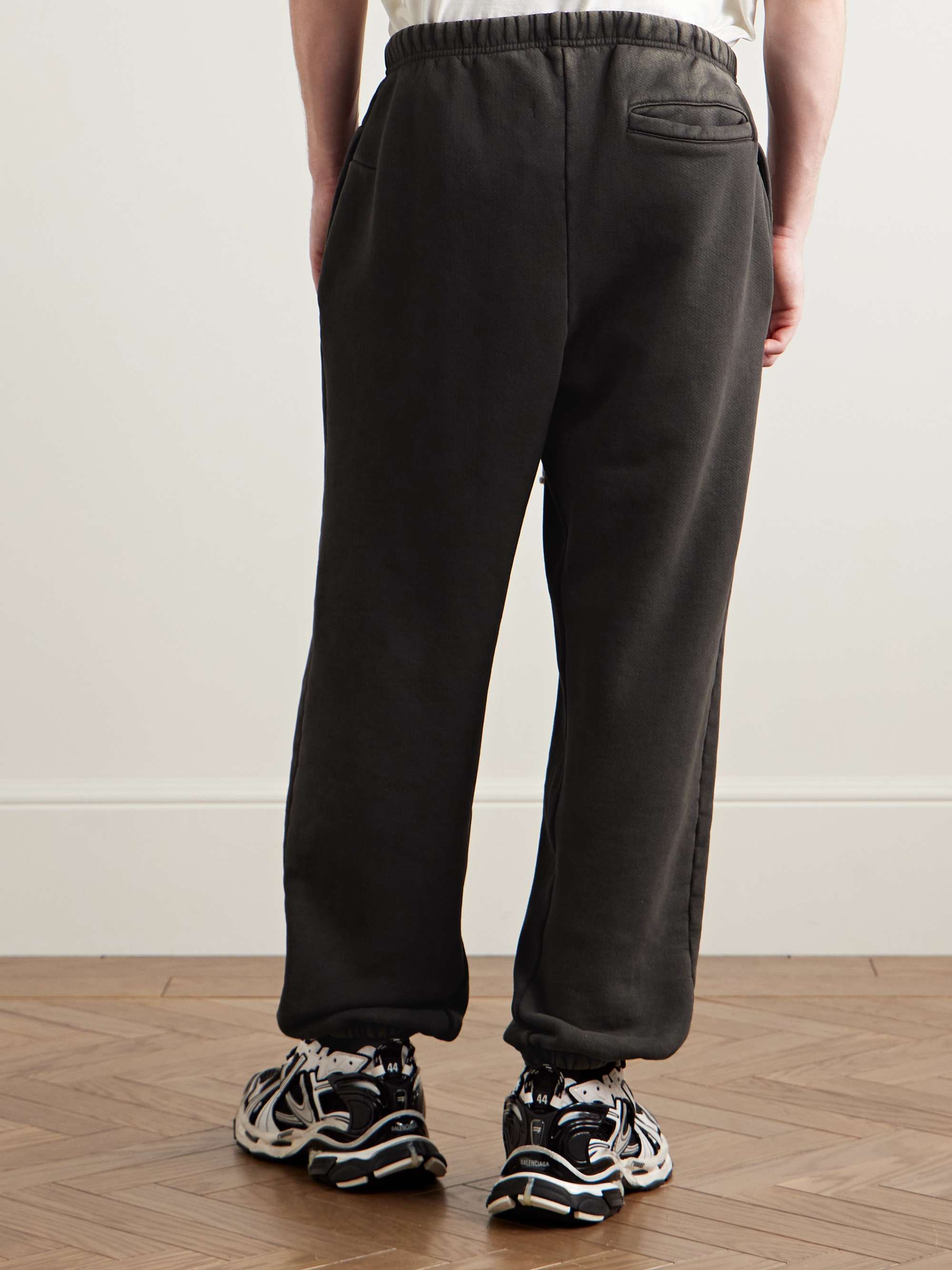 CVA Tapered Logo-Print Embroidered Cotton-Jersey Sweatpants view