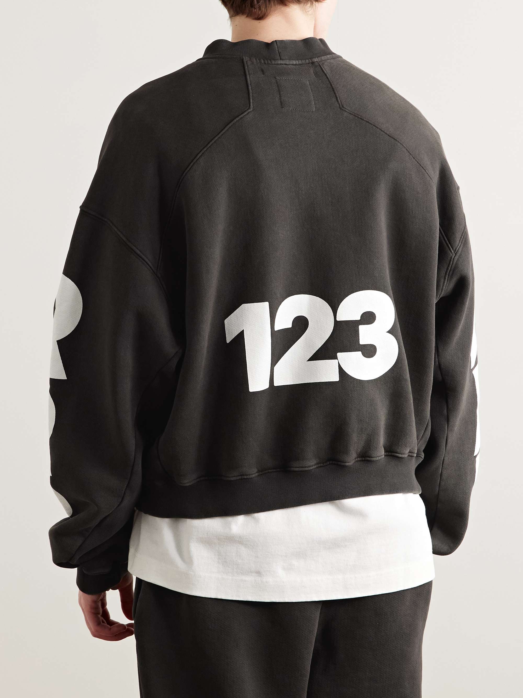 CVA Logo-Print Embroidered Cotton-Jersey Sweatshirt view