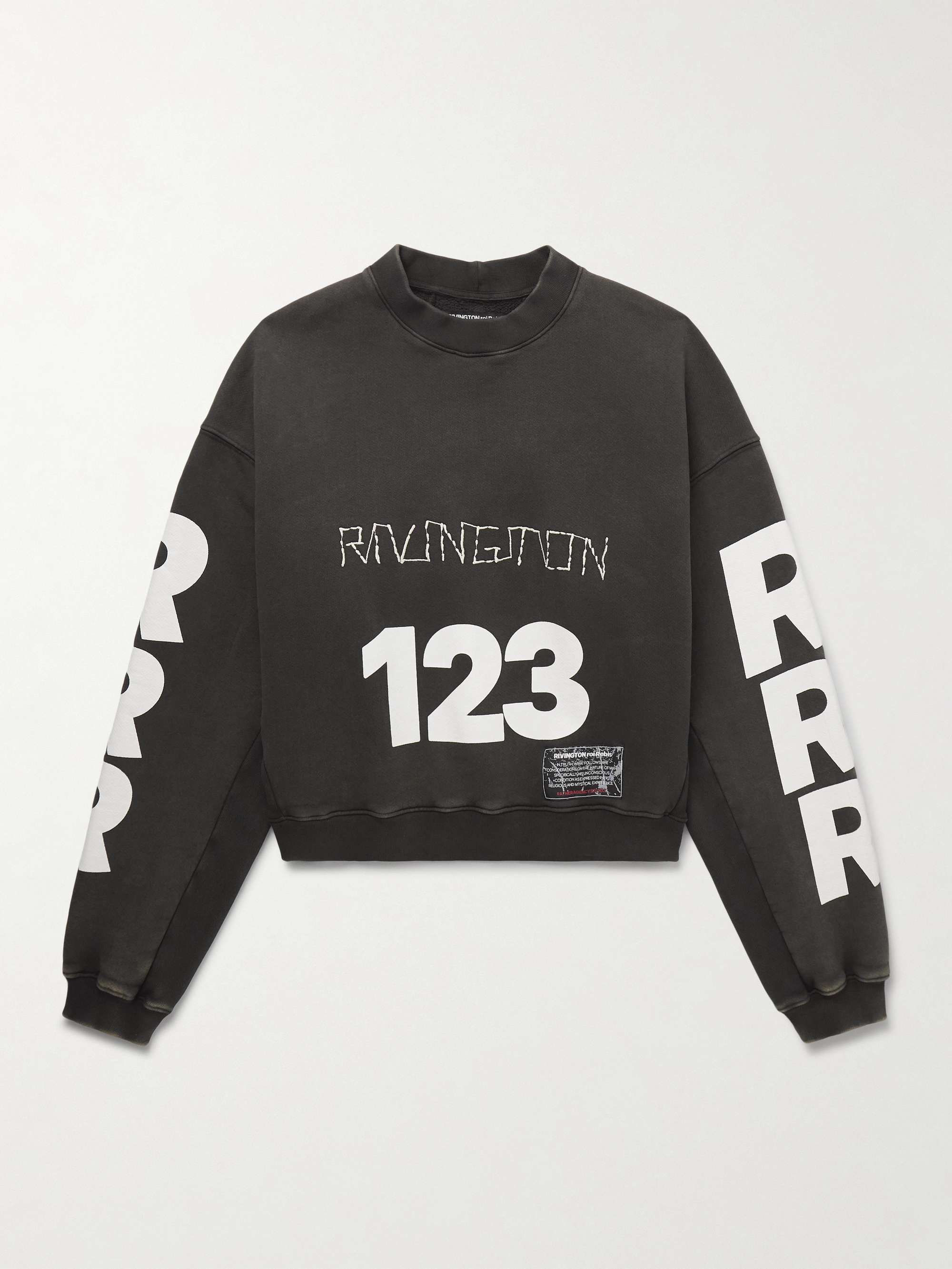 CVA Logo-Print Embroidered Cotton-Jersey Sweatshirt view