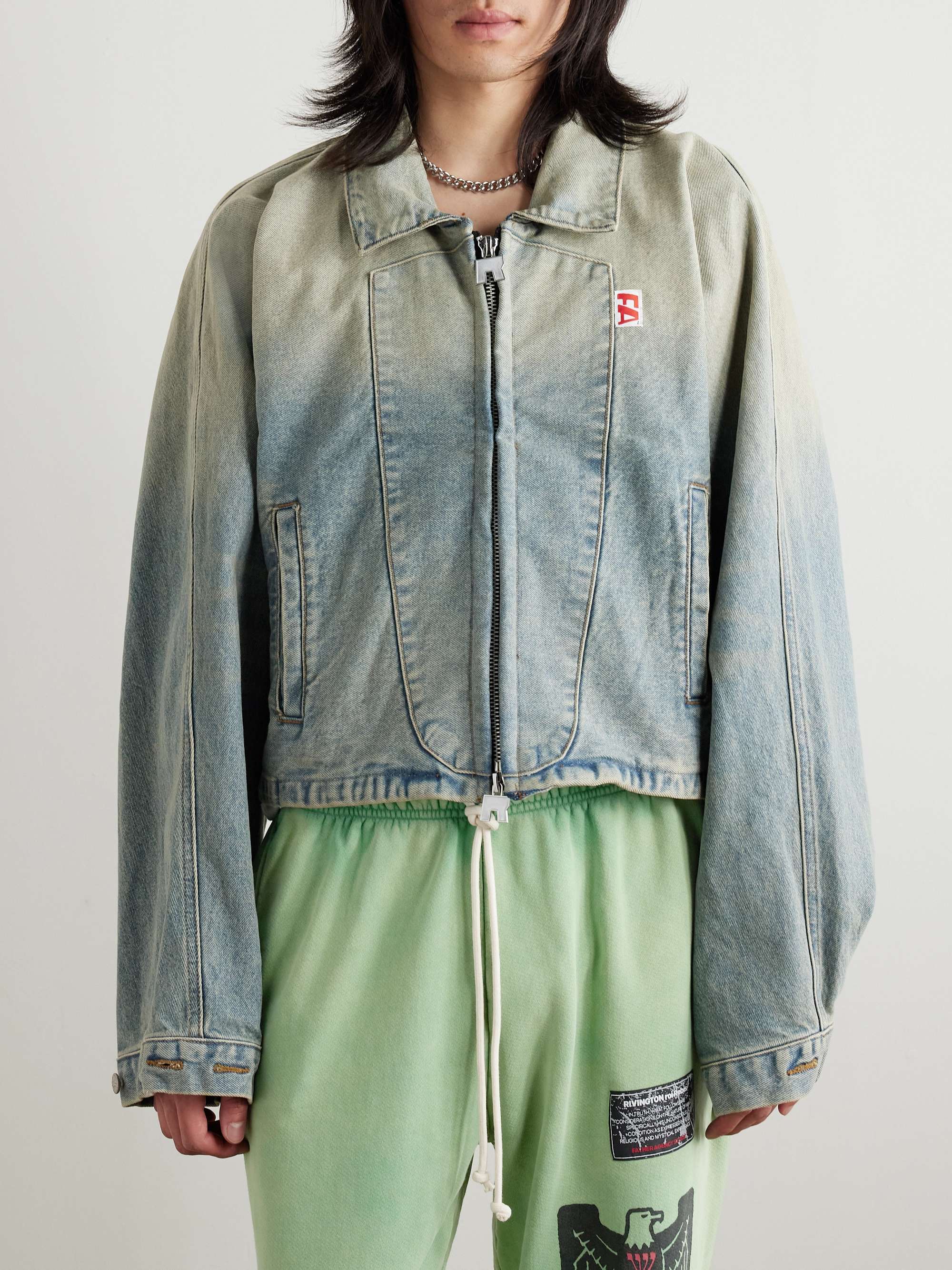 Fathers Garden Logo-Appliquéd Denim Jacket view