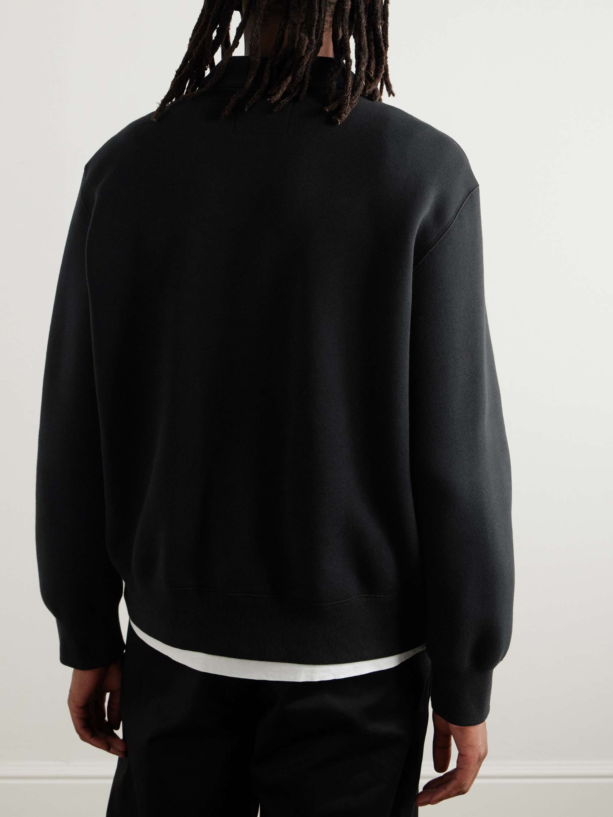 Sponge Cotton-Blend Fleece Half-Zip Sweatshirt view