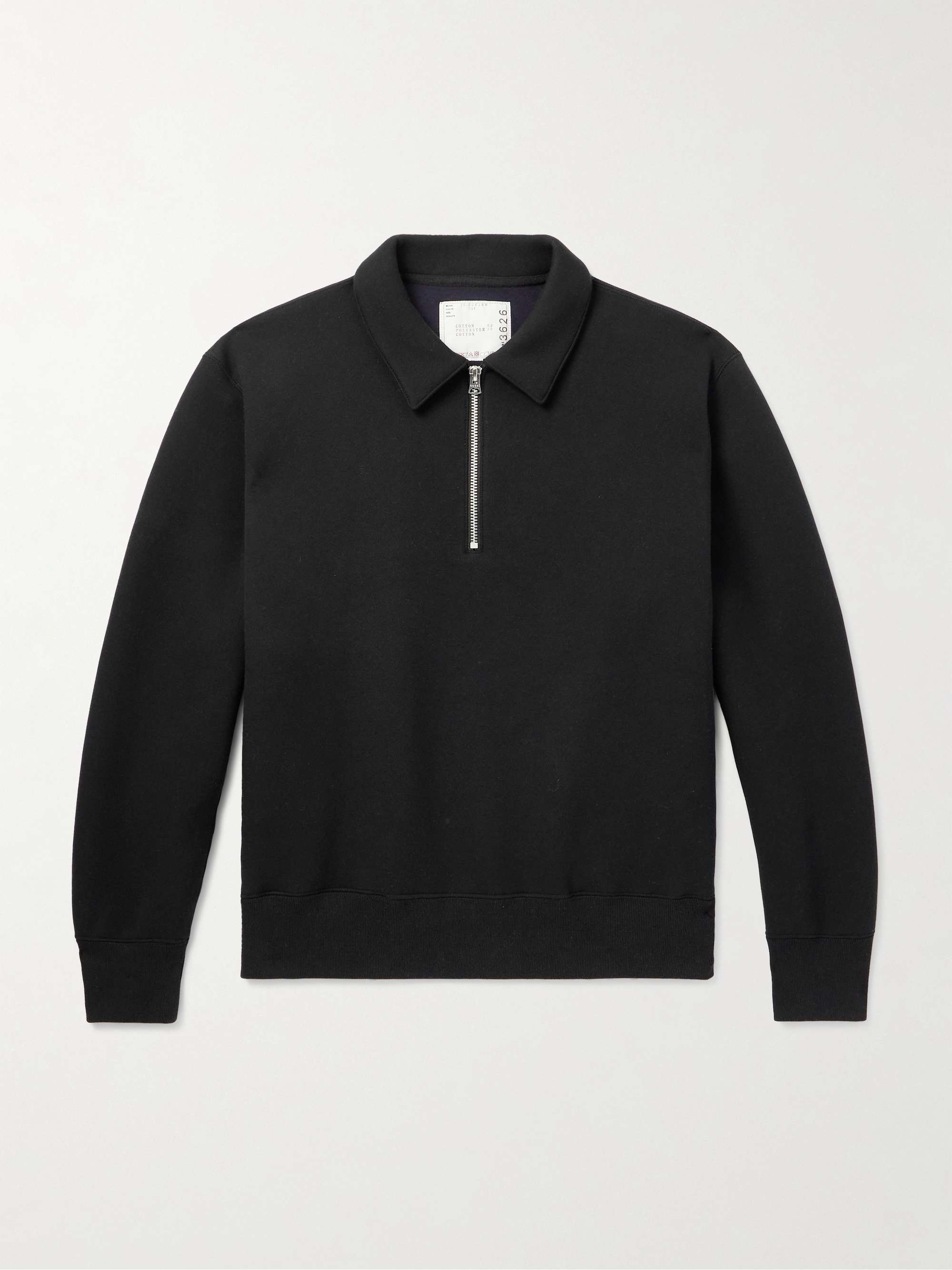 Sponge Cotton-Blend Fleece Half-Zip Sweatshirt view