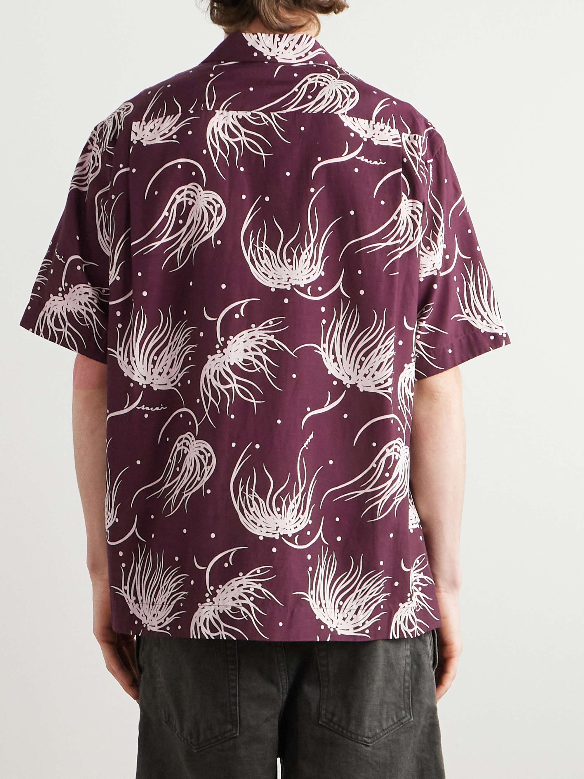 Camp-Collar Floral-Print Poplin Shirt view