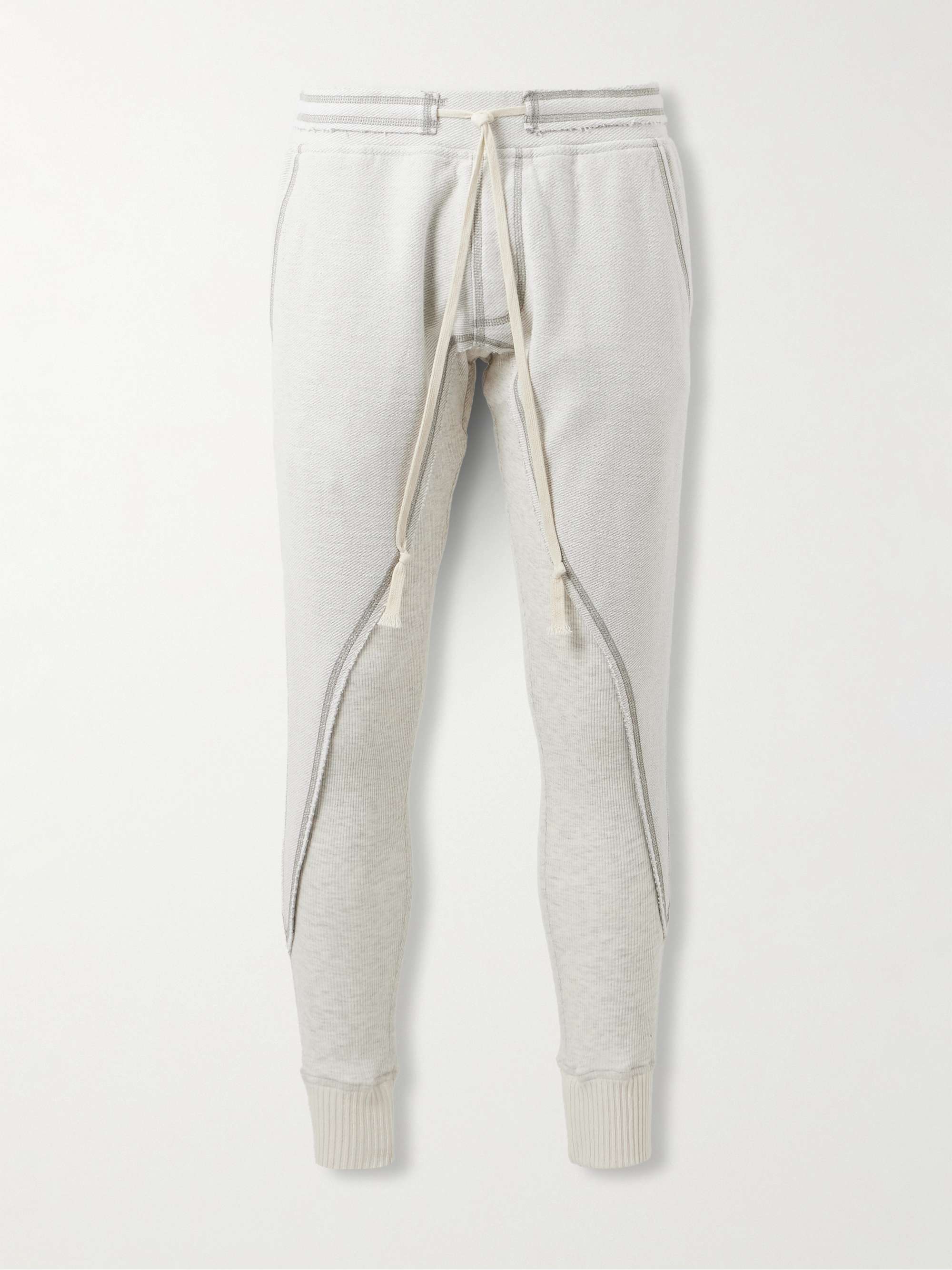 Slim-Fit Panelled Cotton-Jersey Sweatpants view