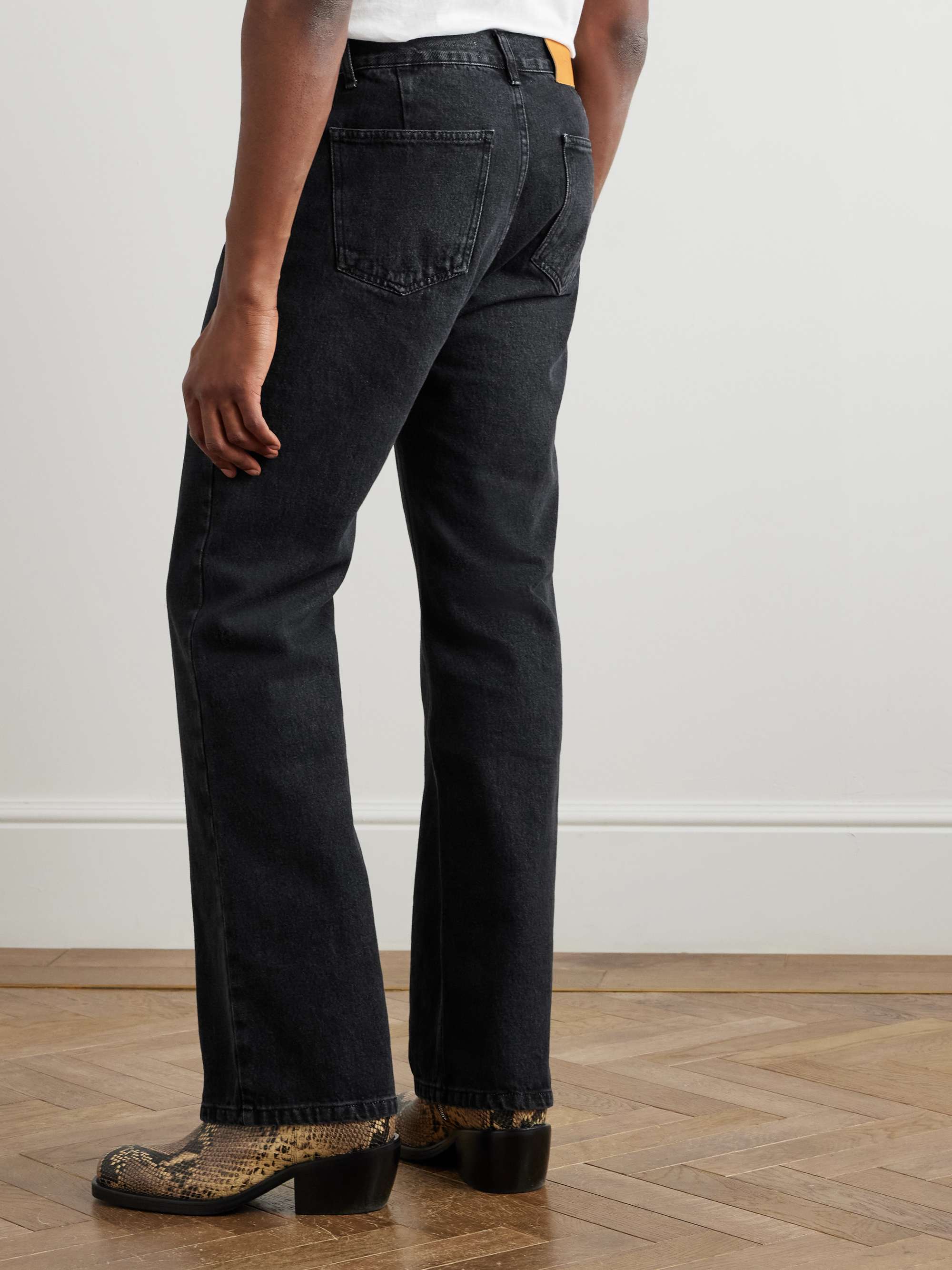 Valluco Straight-Leg Stone-Washed Jeans view