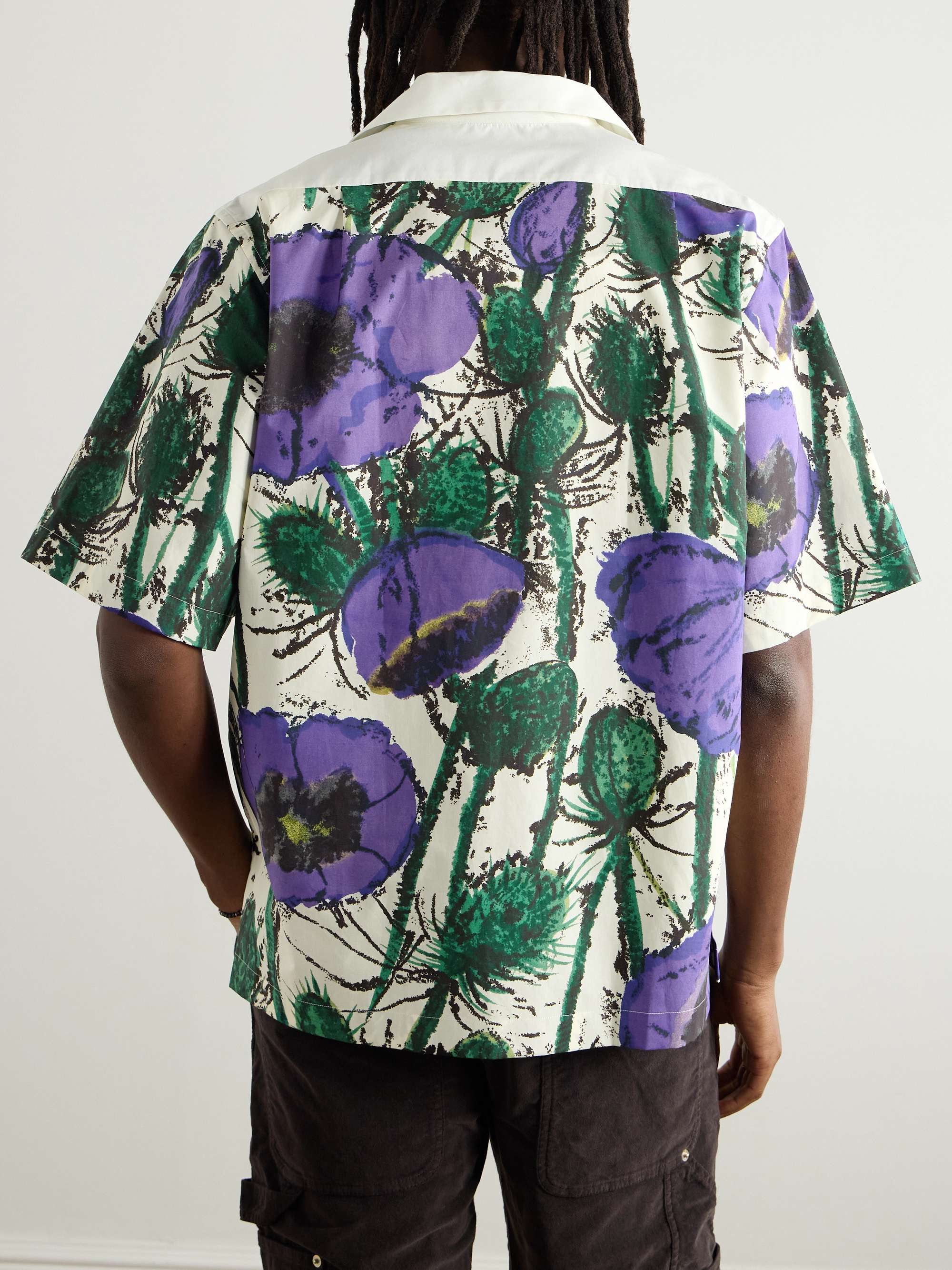 + Althea McNish Highlife Camp-Collar Logo-Embroidered Printed Cotton-Poplin Shirt view