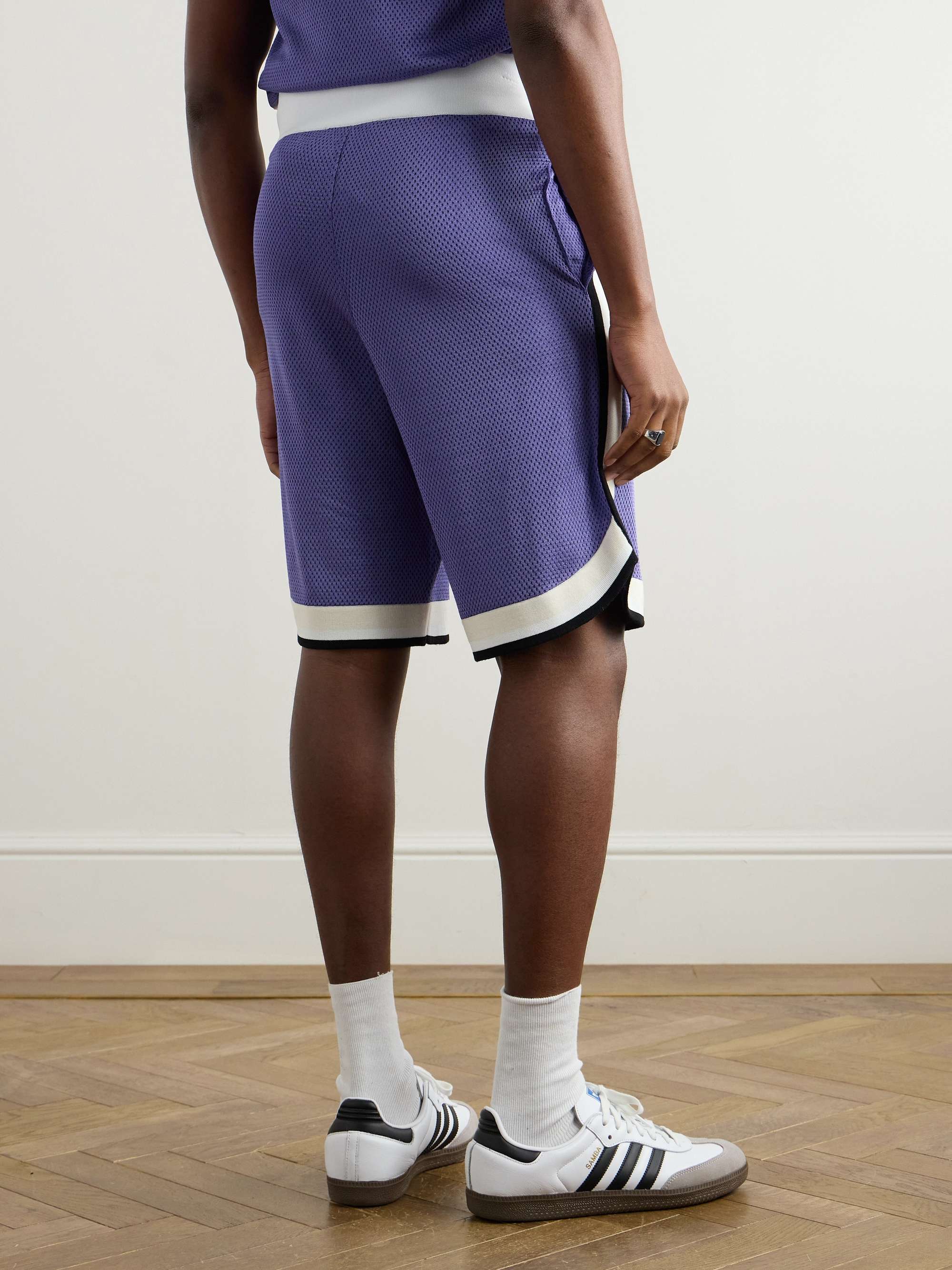 Rio Straight-Leg Logo-Appliquéd Knitted Drawstring Shorts view
