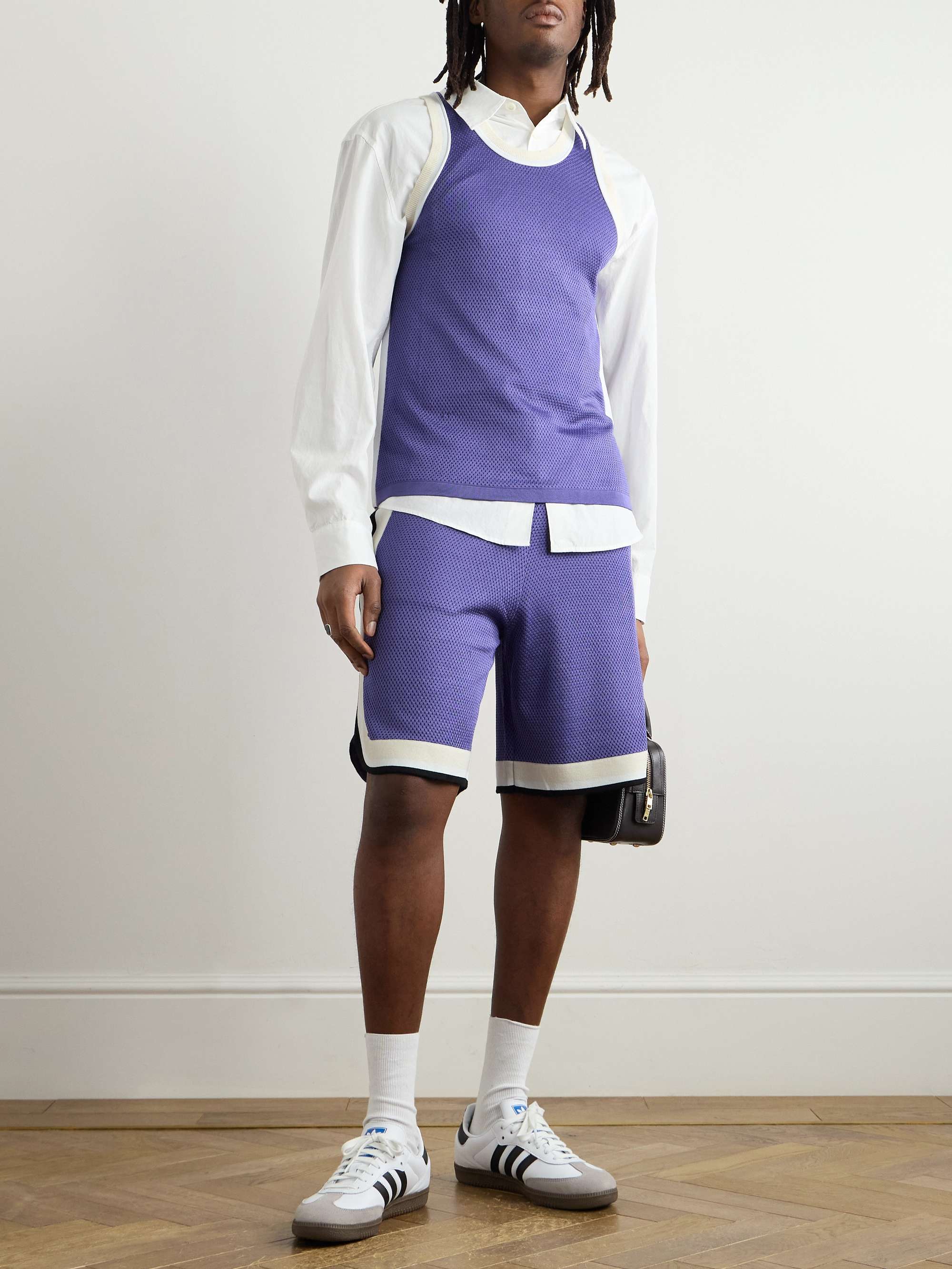 Rio Straight-Leg Logo-Appliquéd Knitted Drawstring Shorts view