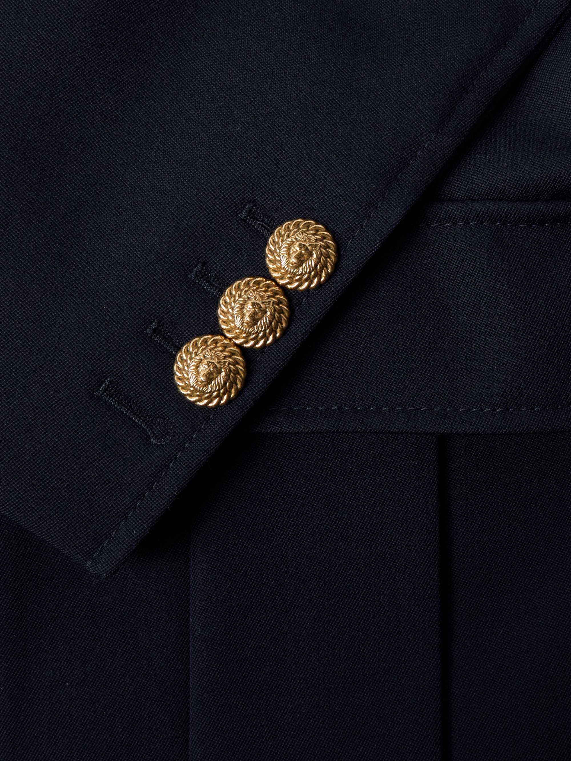 Double-Breasted Wool-Canvas Blazer view