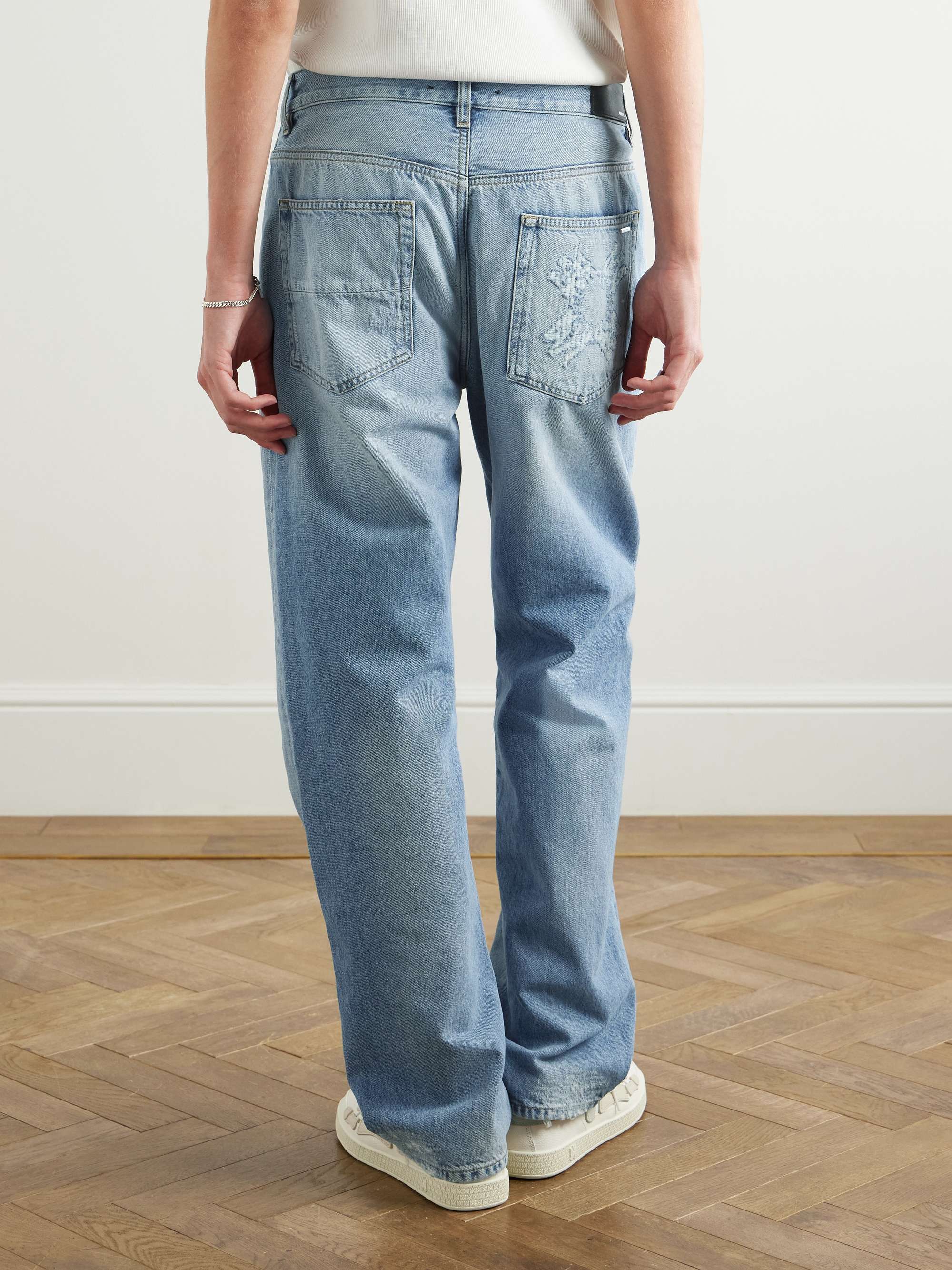 MA Quad Straight-Leg Distressed Jeans view