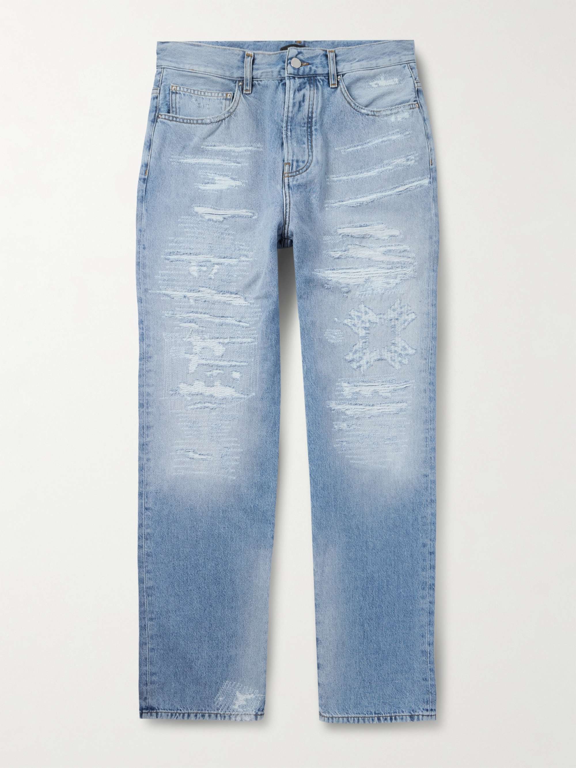 MA Quad Straight-Leg Distressed Jeans view