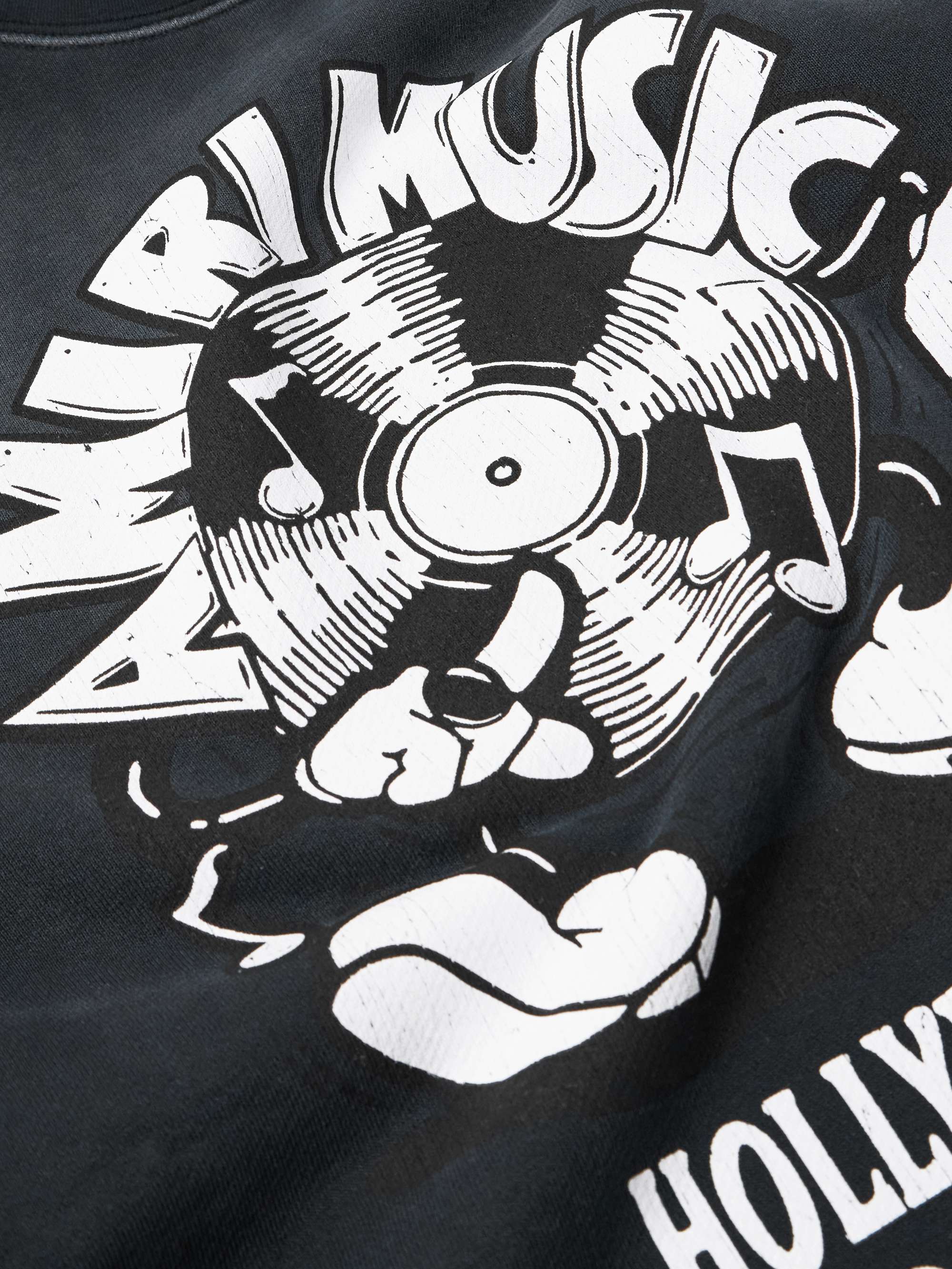 Music Record Logo-Print Cotton-Jersey Sweatshirt view