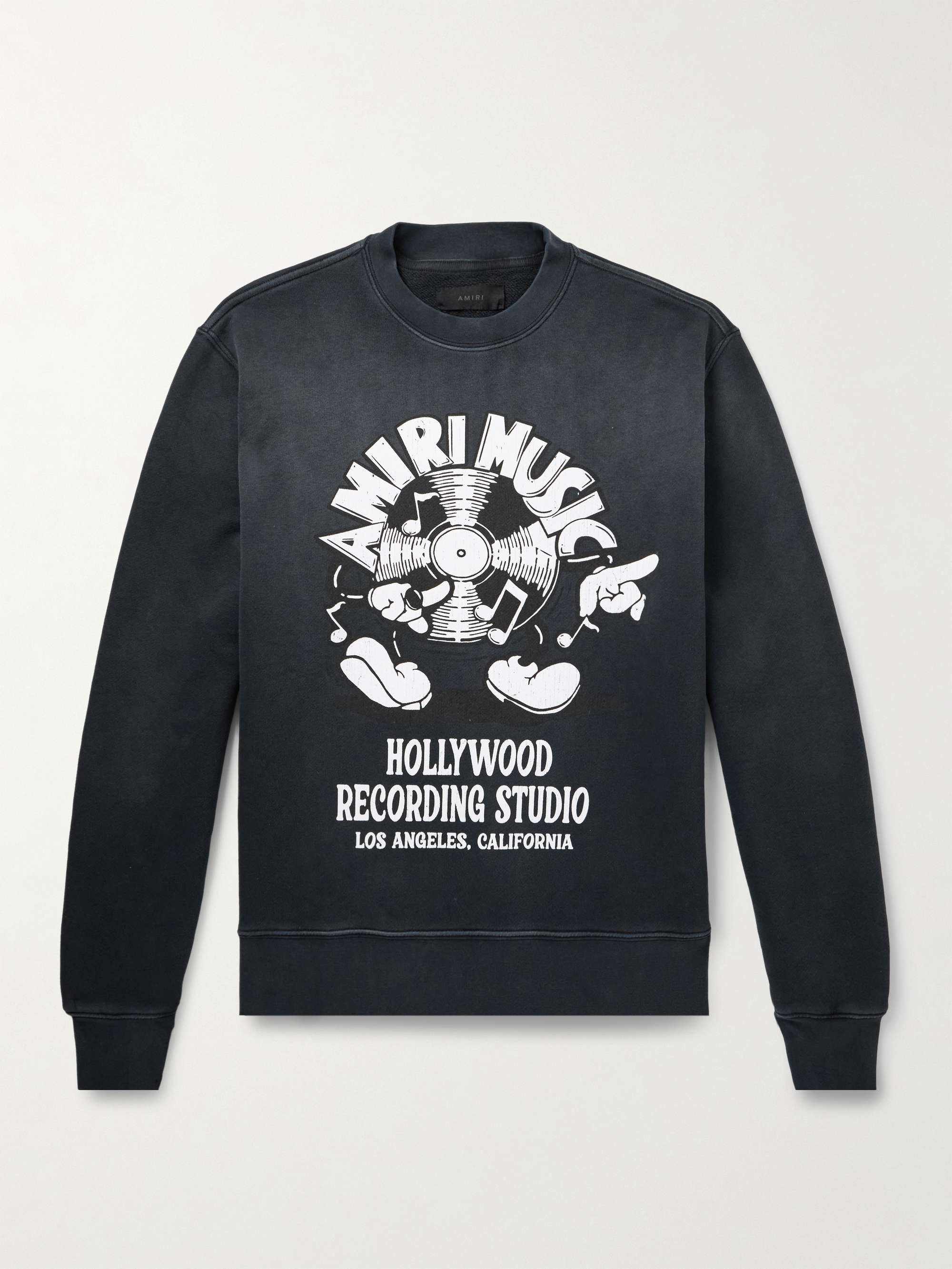 Music Record Logo-Print Cotton-Jersey Sweatshirt view