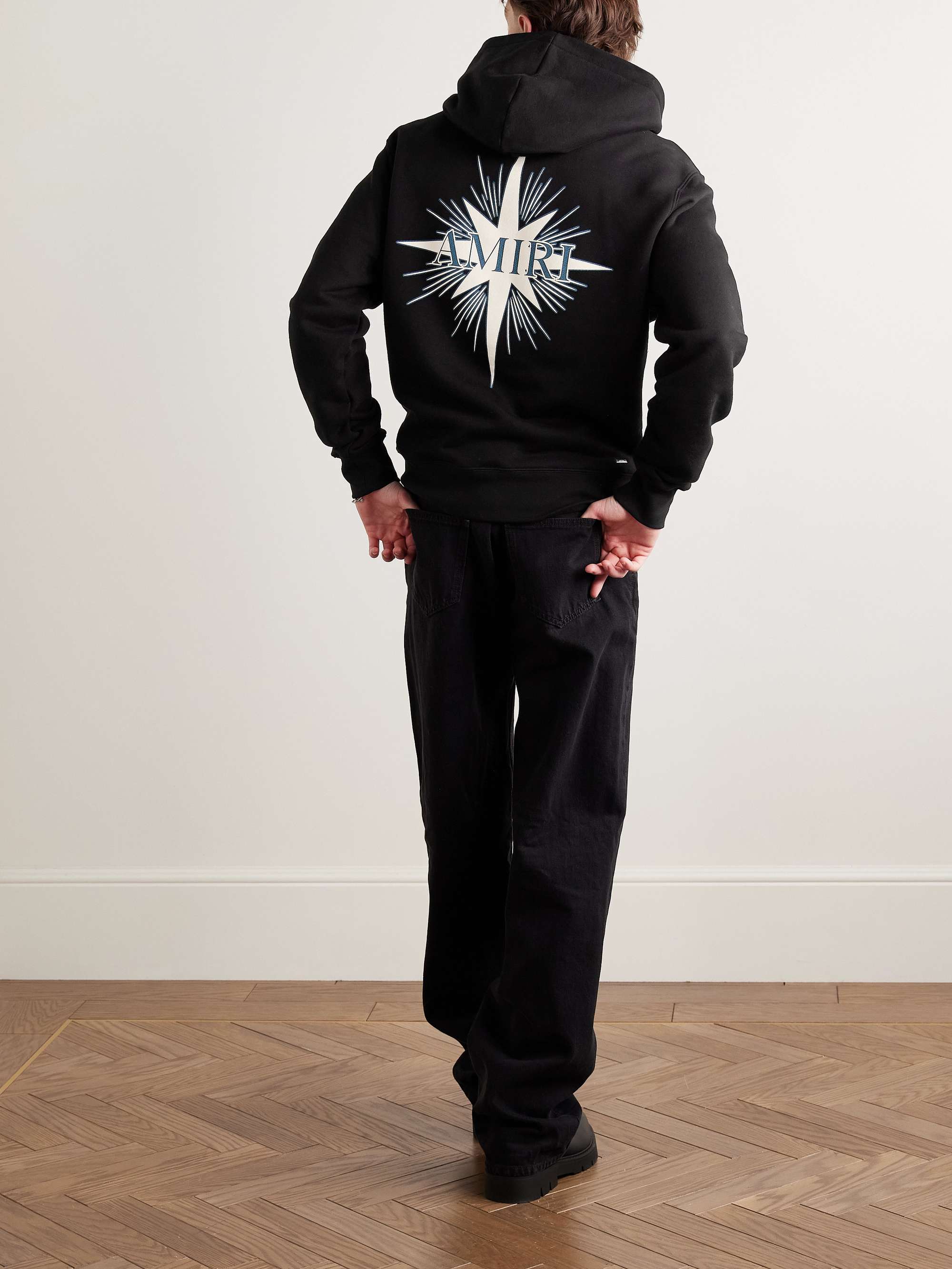 Starburst Logo-Print Cotton-Blend Jersey Hoodie view