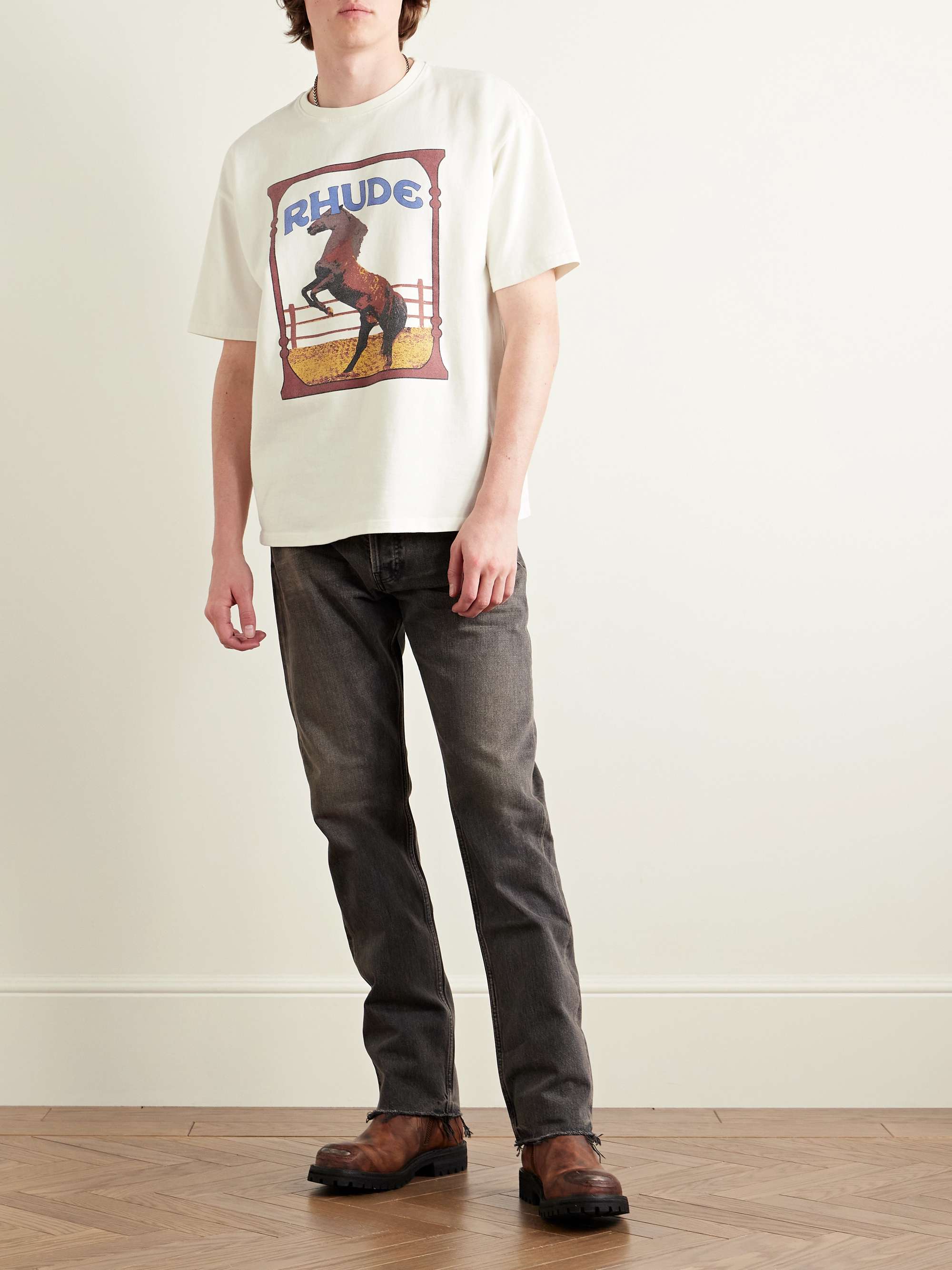 Cadre Noir Logo-Print Cotton-Jersey T-Shirt view