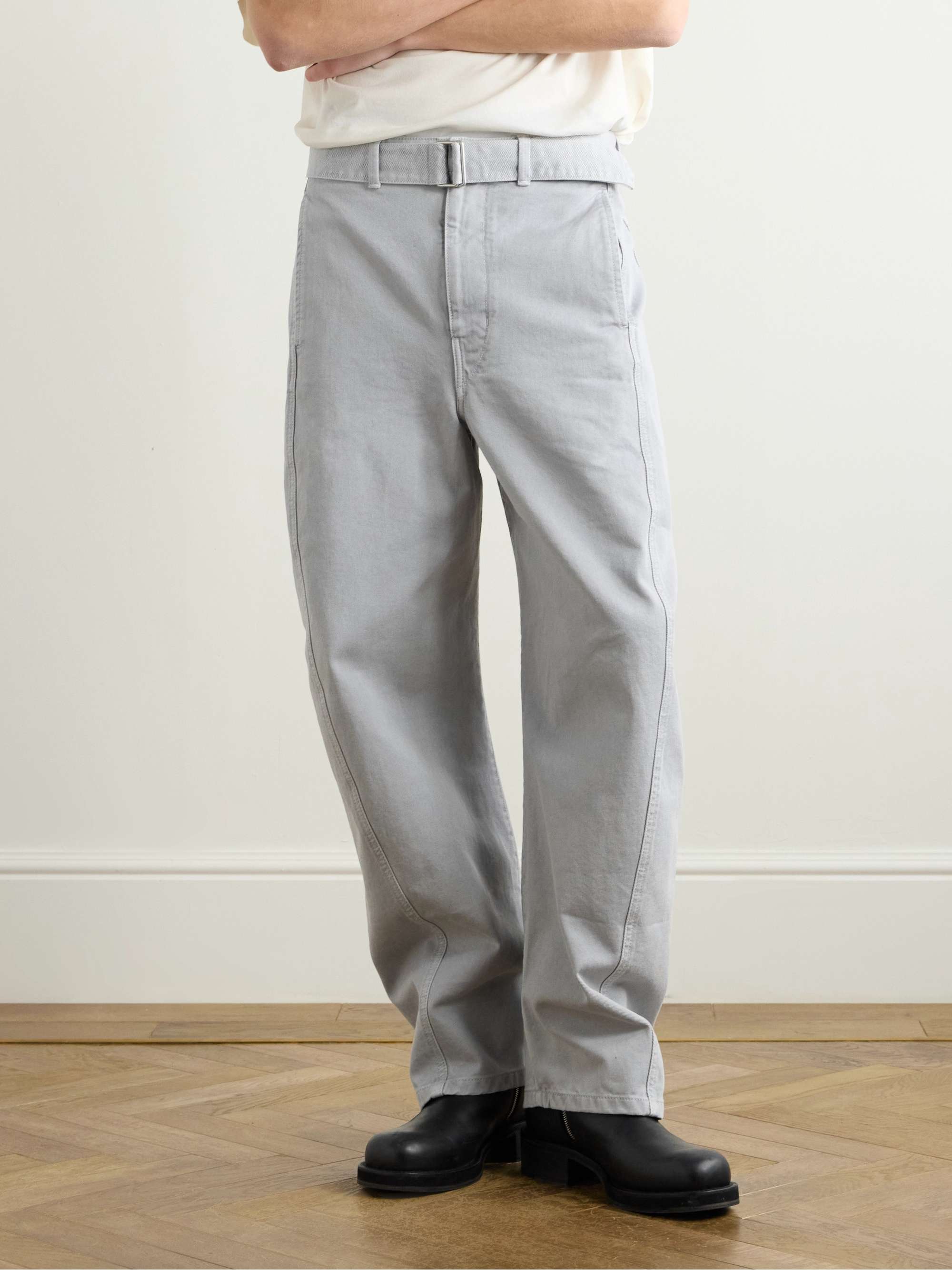 Twisted Tapered Belted Jeans view