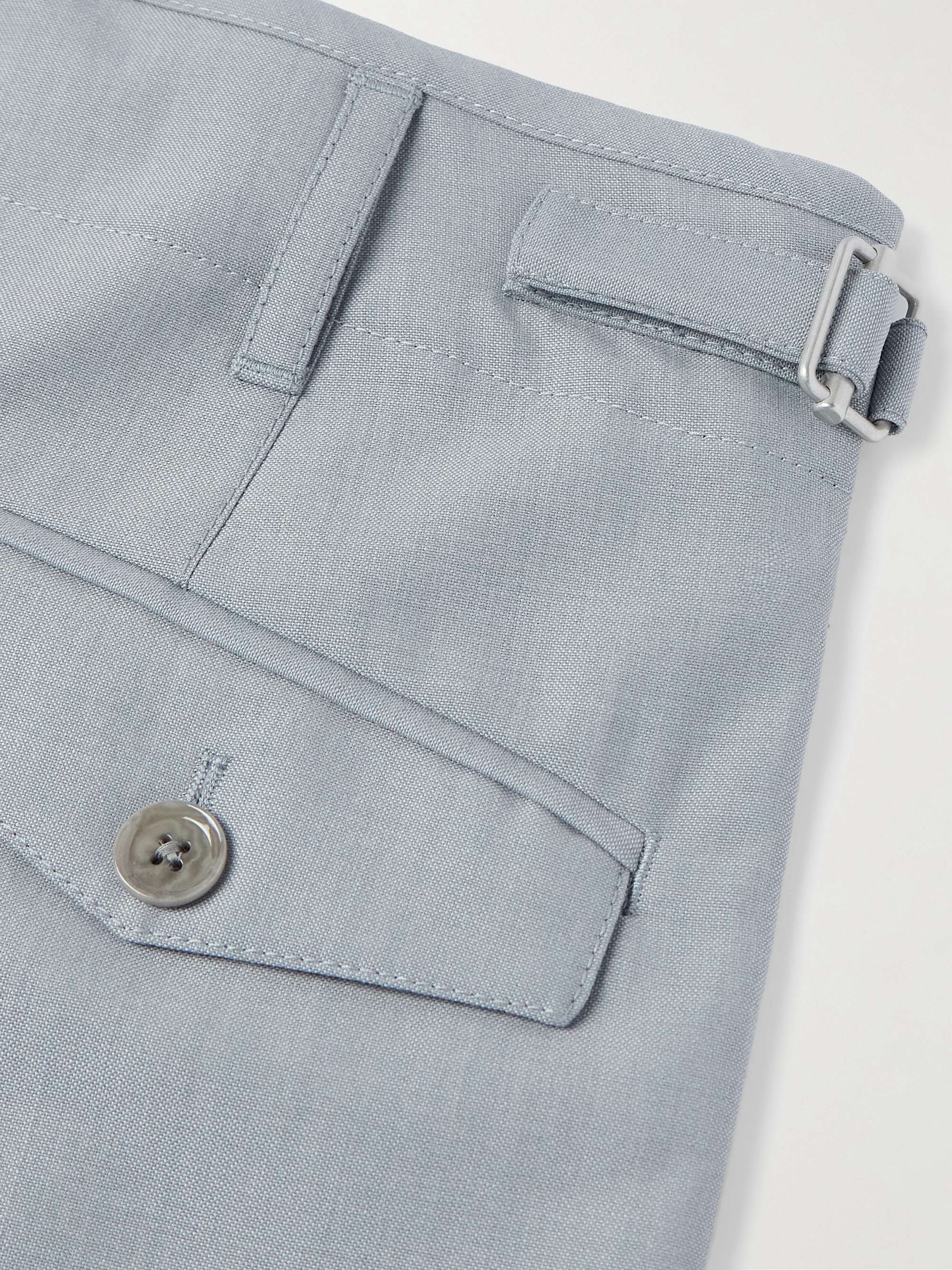 Tapered Pleated Twill Trousers view