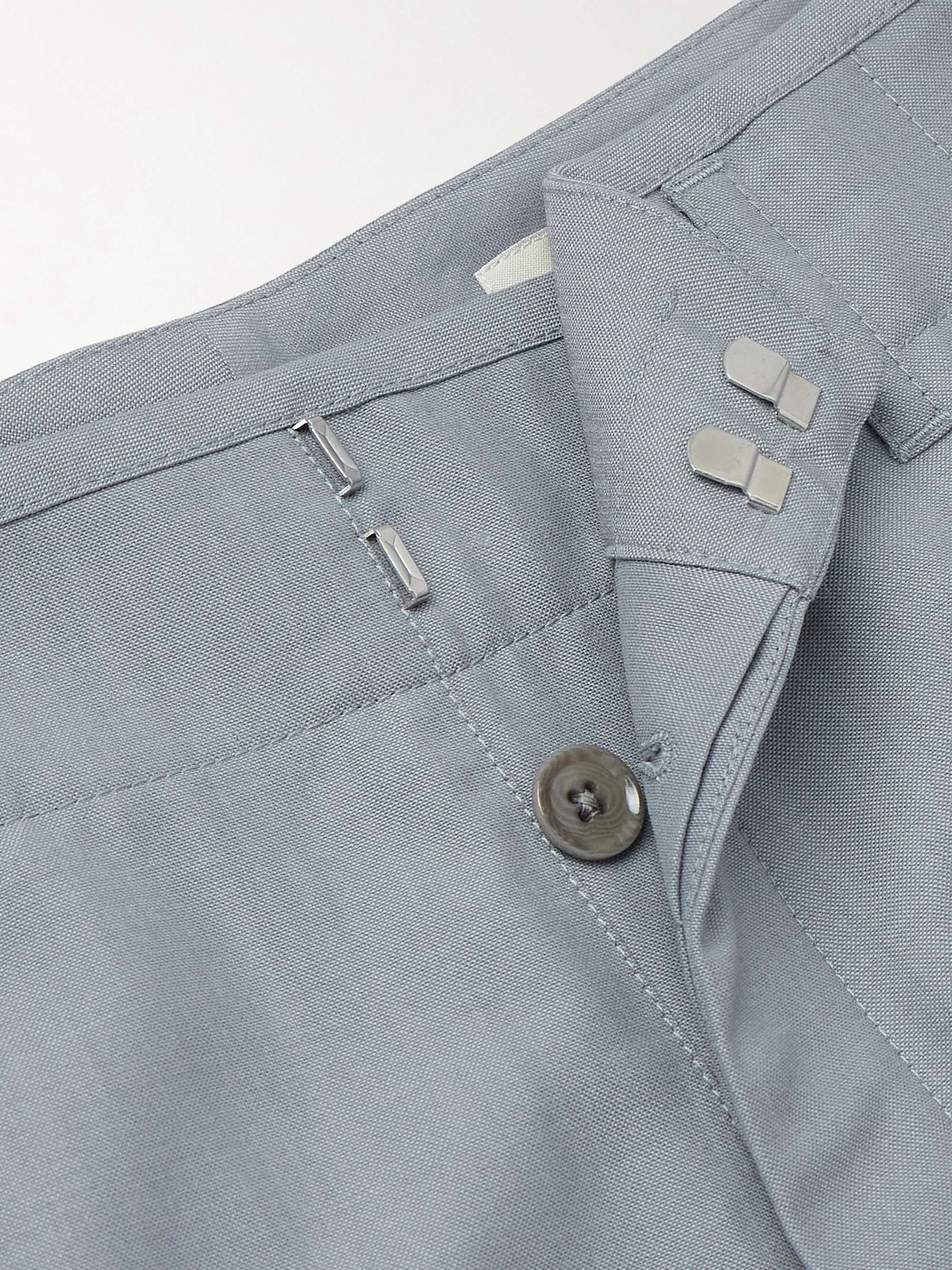 Tapered Pleated Twill Trousers view