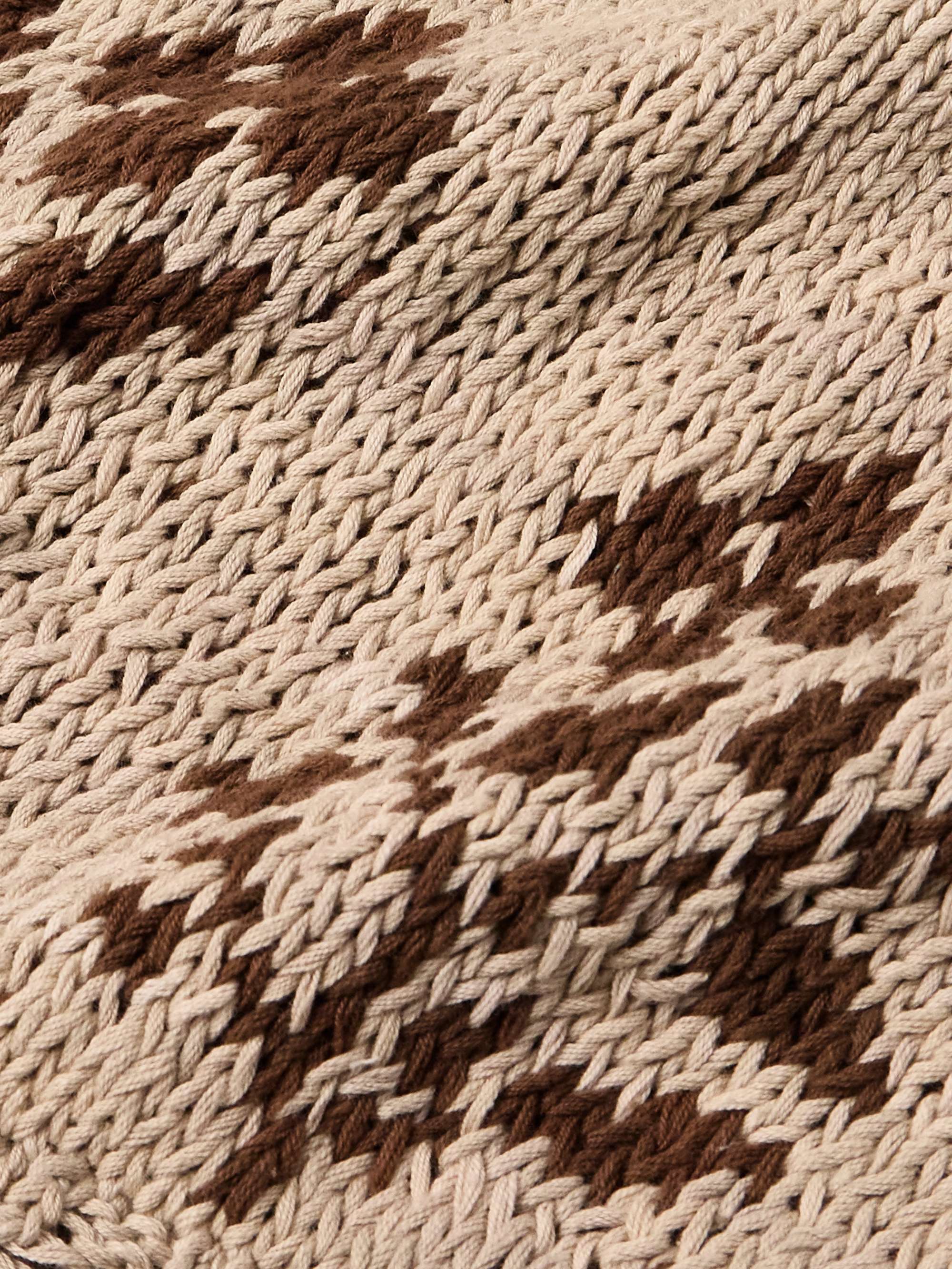 Distressed Intarsia Kala Cotton Cardigan view
