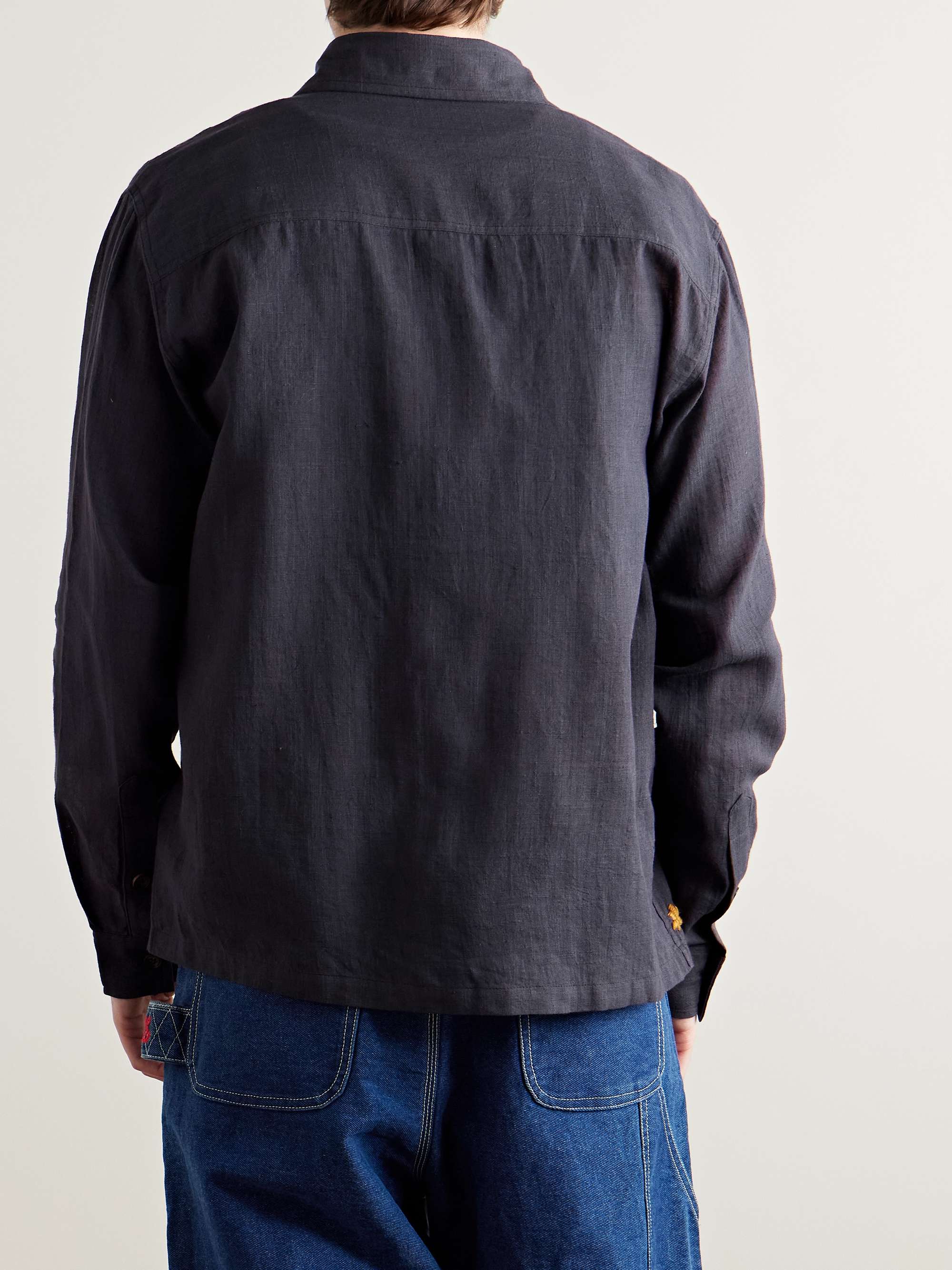 Embroidered Cotton-Voile Shirt view