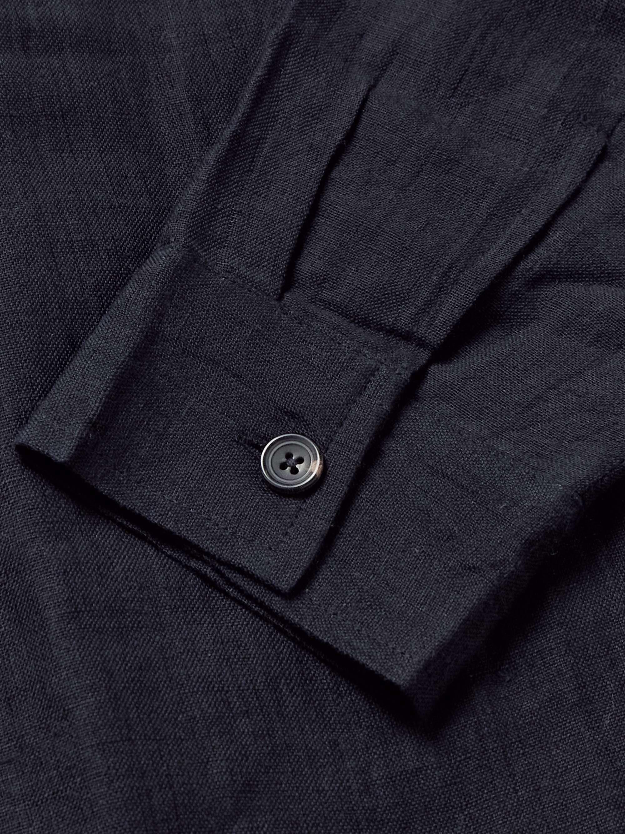Embroidered Embellished Cotton and Linen-Blend Jacket view