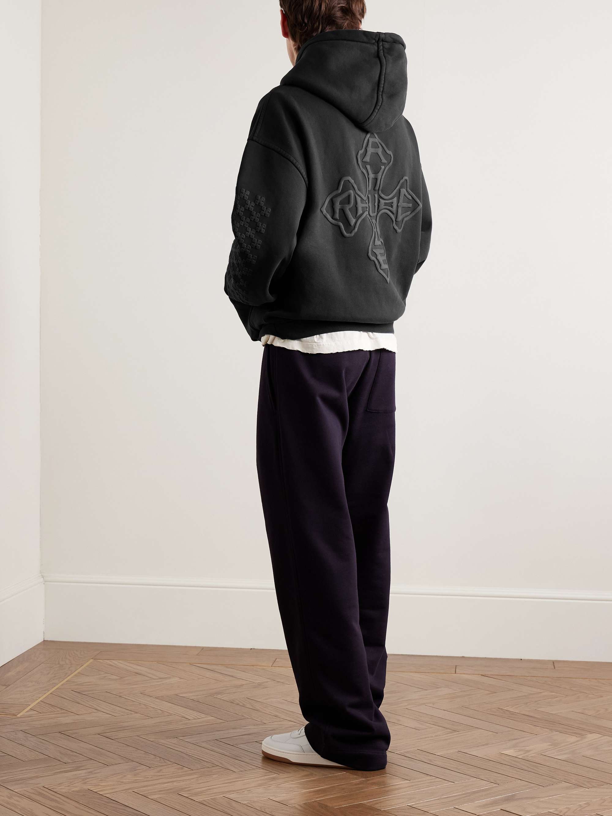 Cross Logo-Print Cotton-Jersey Hoodie view