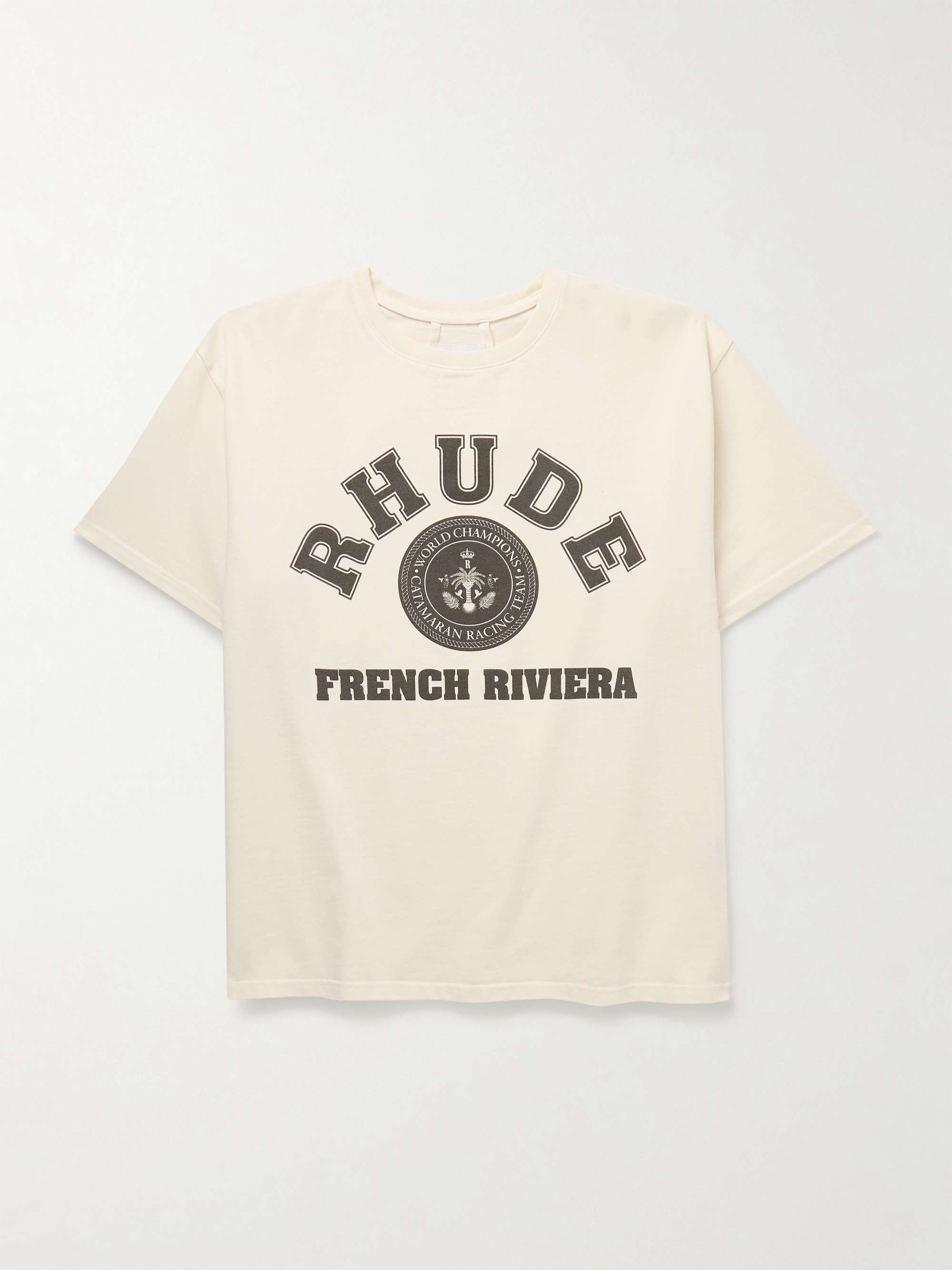 French Riviera Logo-Print Cotton-Jersey T-Shirt view