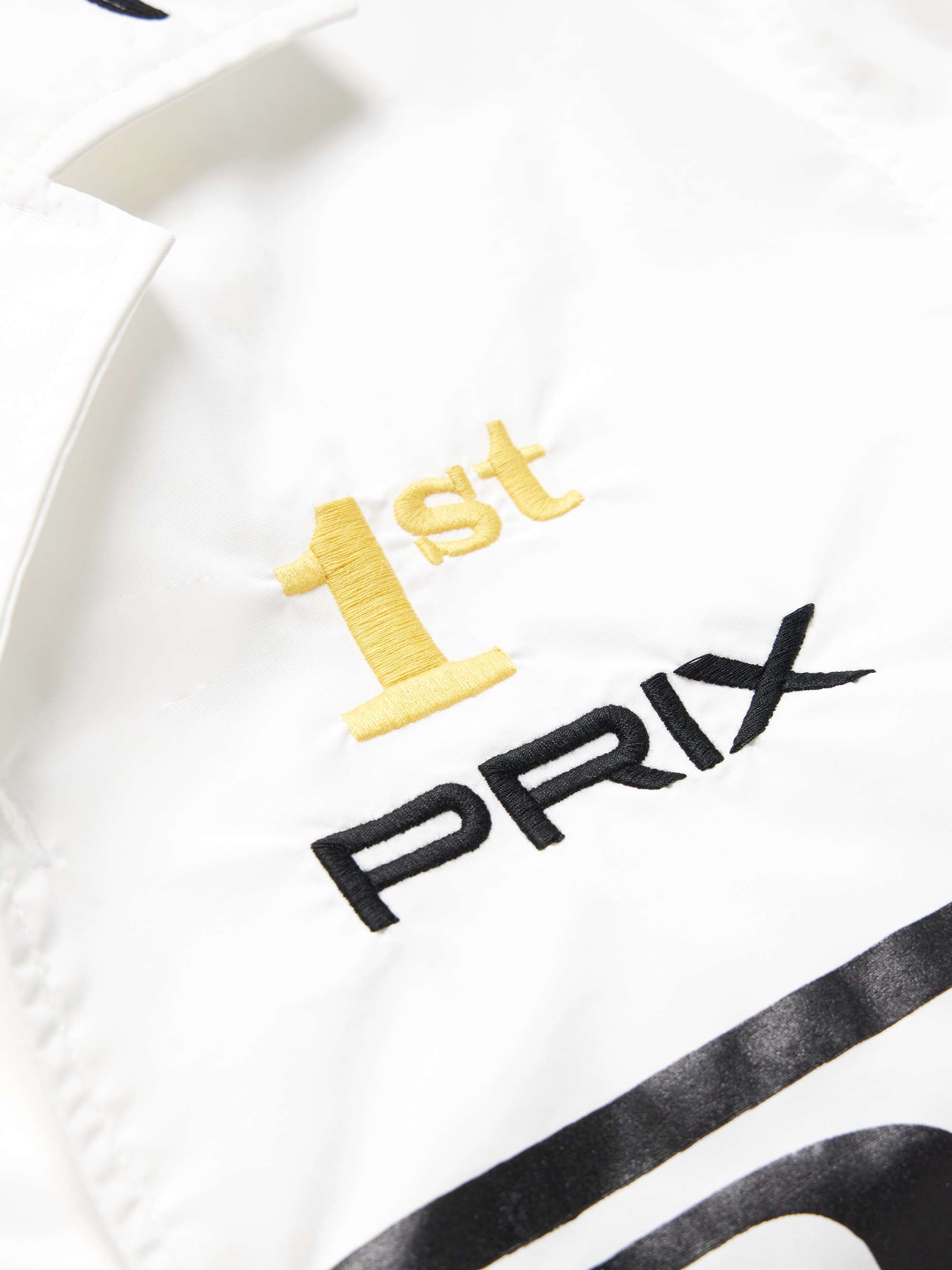 Camp-Collar Logo-Print Embroidered Poplin Shirt view