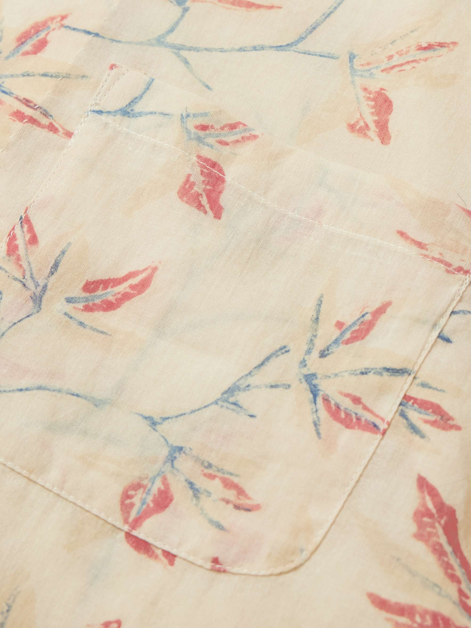 Camp-Collar Floral-Print Cotton-Voile Shirt view