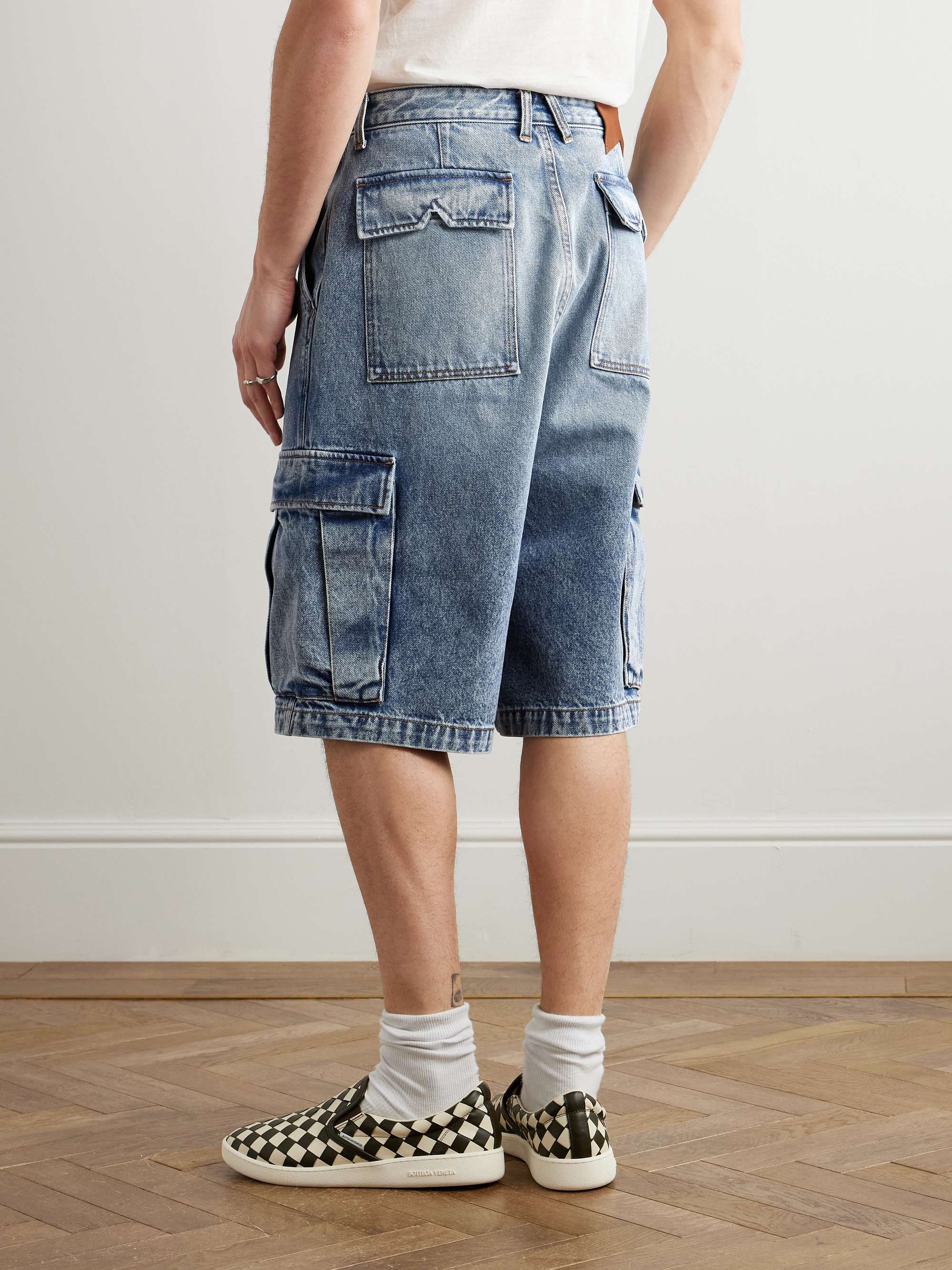 Denim Cargo Shorts view