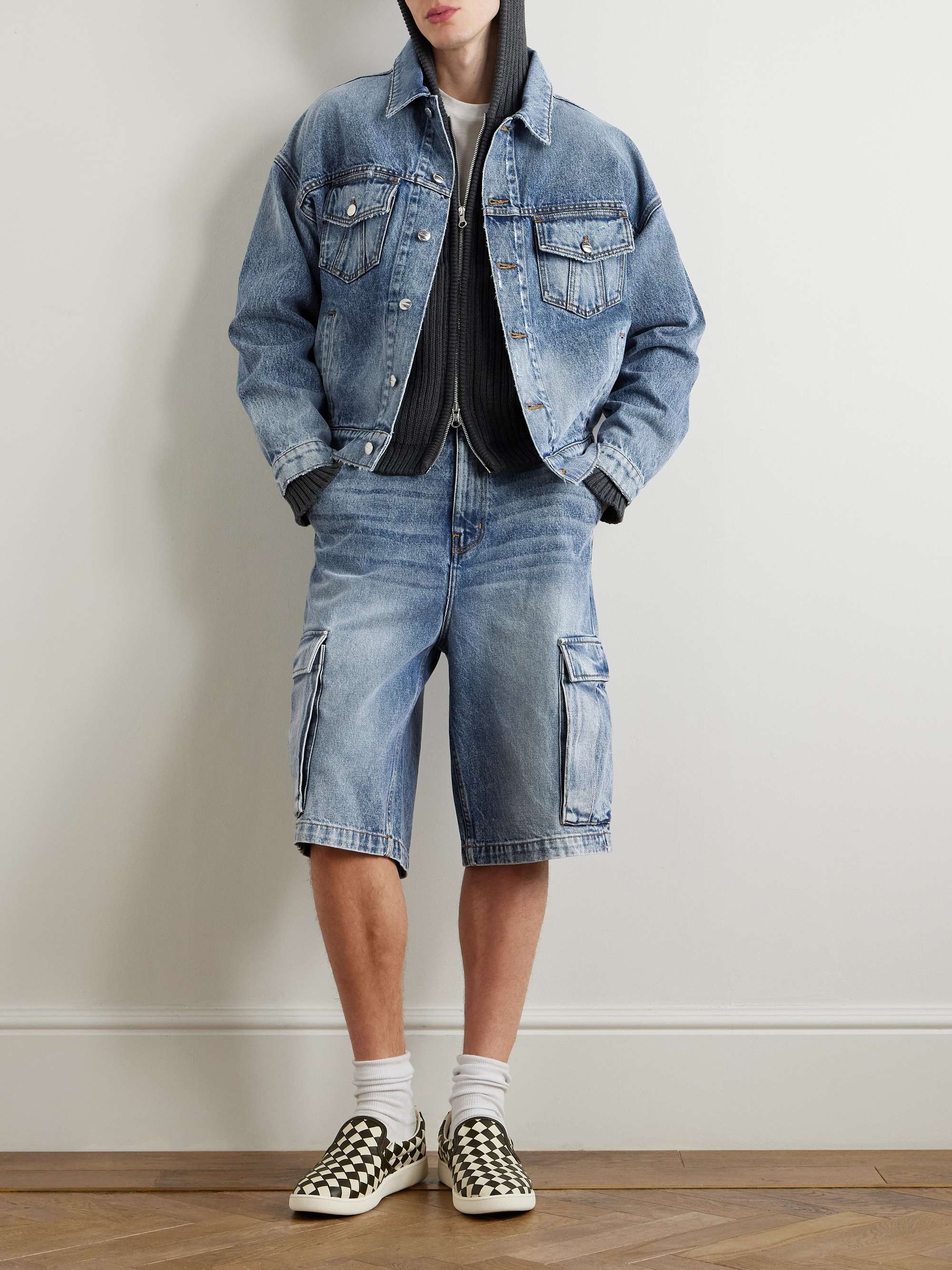 Denim Cargo Shorts view
