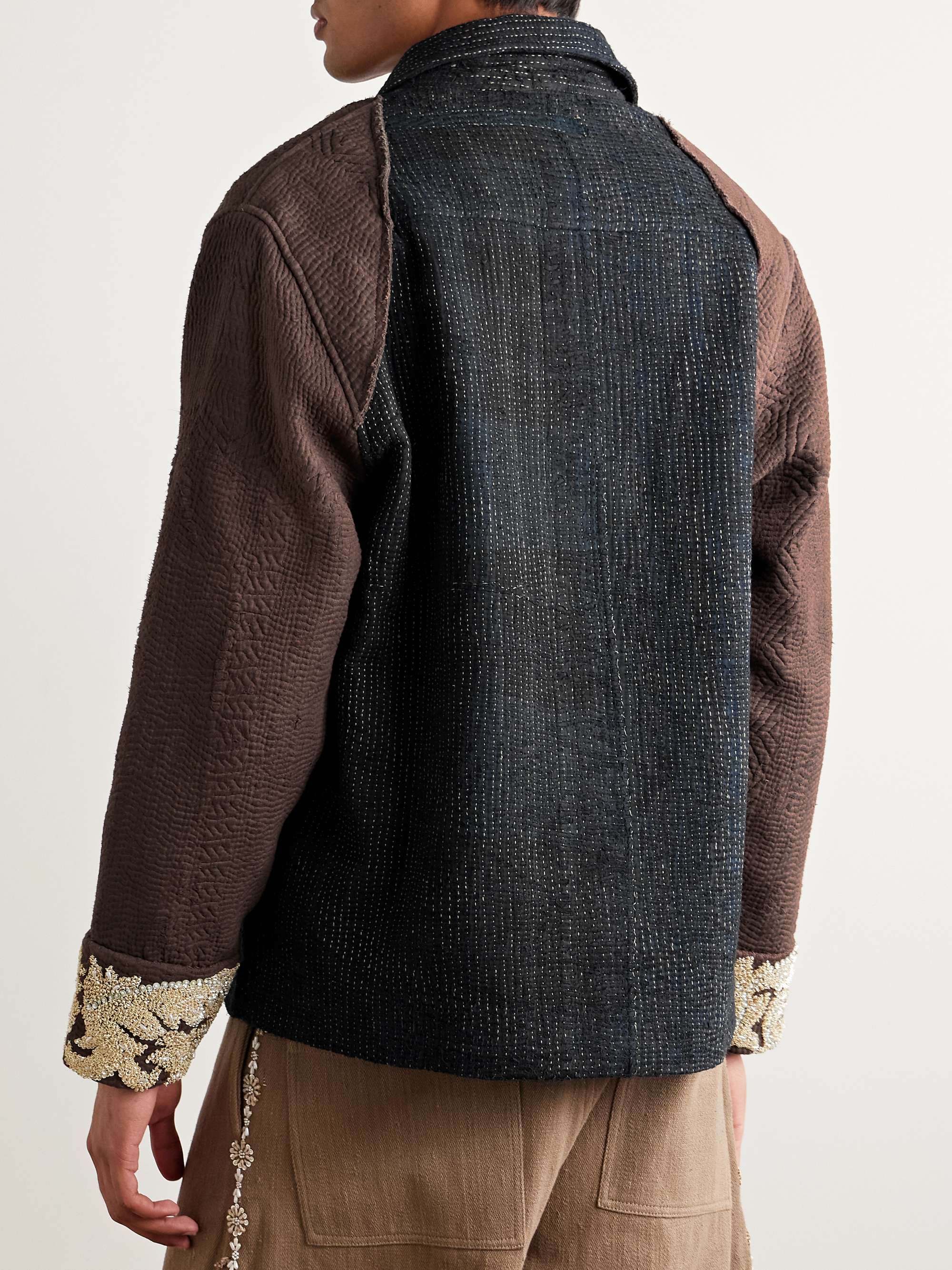 Zardozi Embellished Embroidered Cotton Jacket view