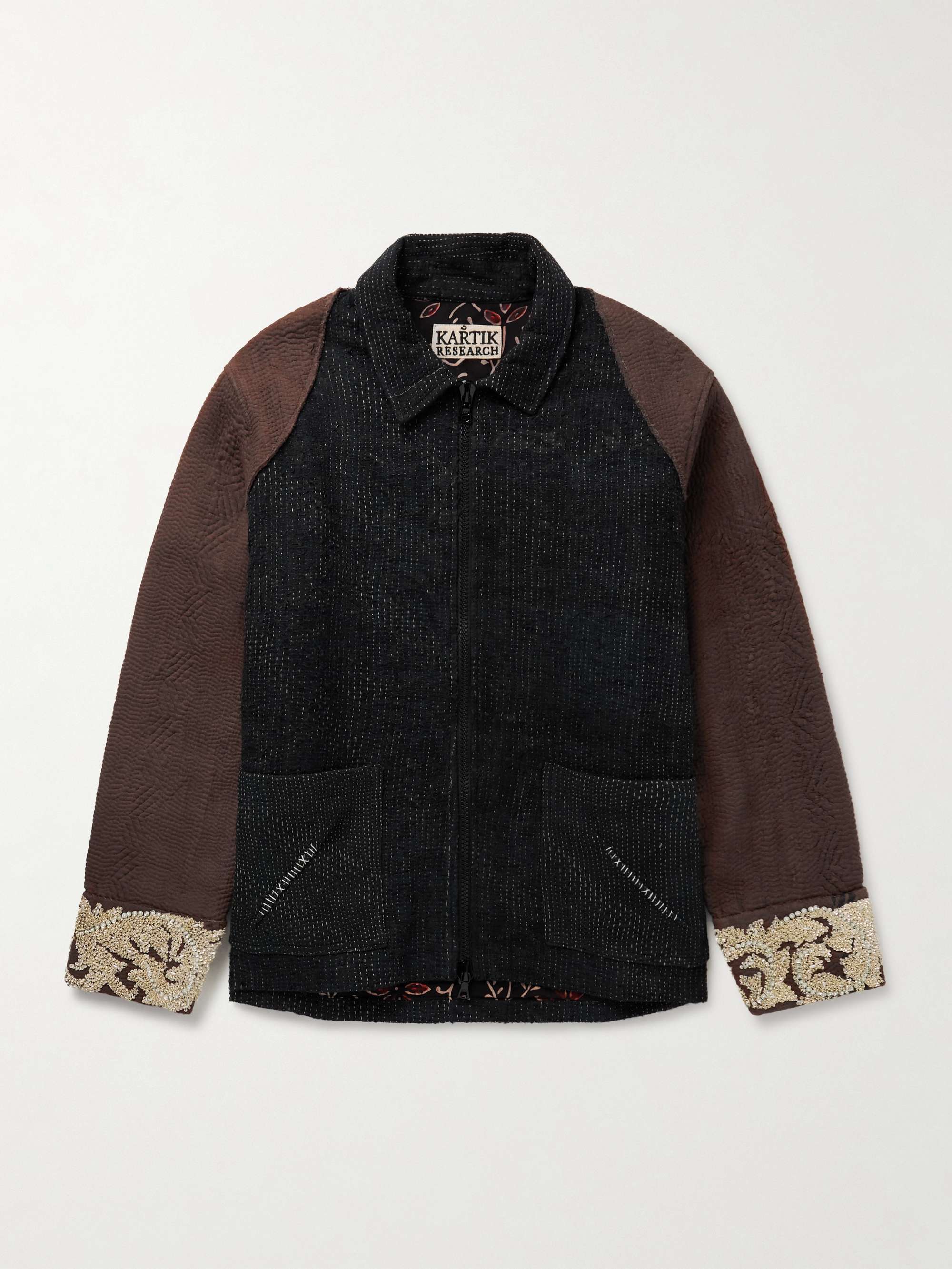 Zardozi Embellished Embroidered Cotton Jacket view