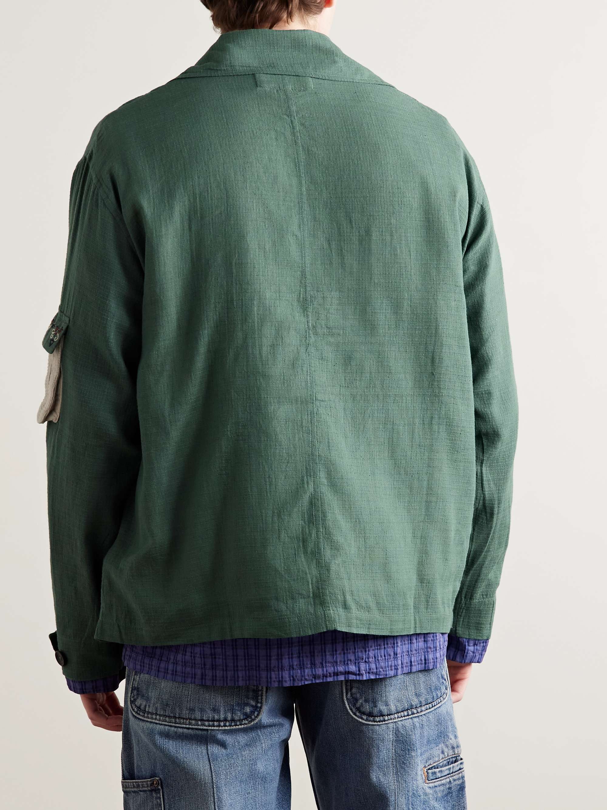 Embroidered Cotton-Ripstop Jacket with Detachable Liner view