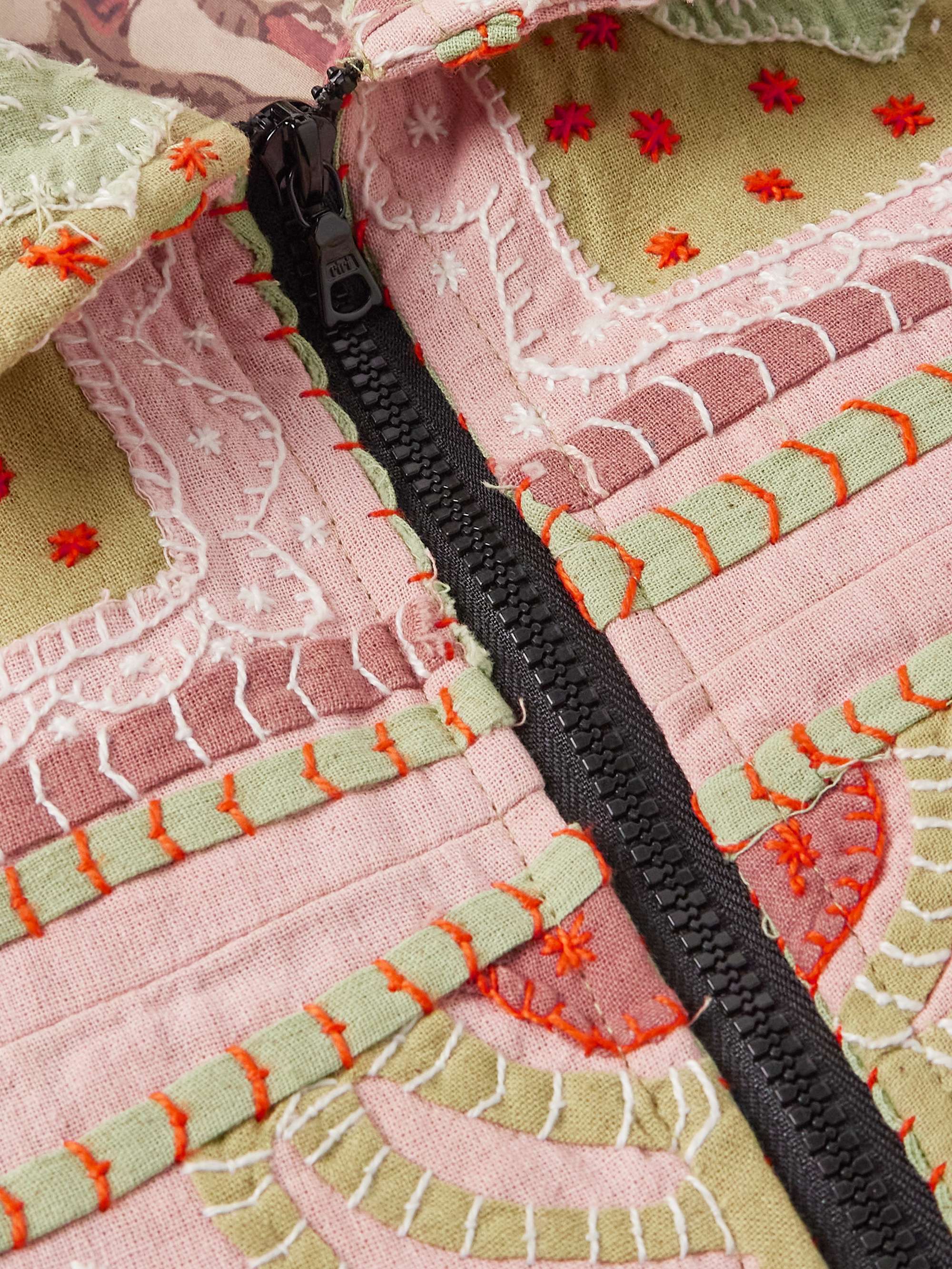 Panelled Embroidered Cotton Jacket view