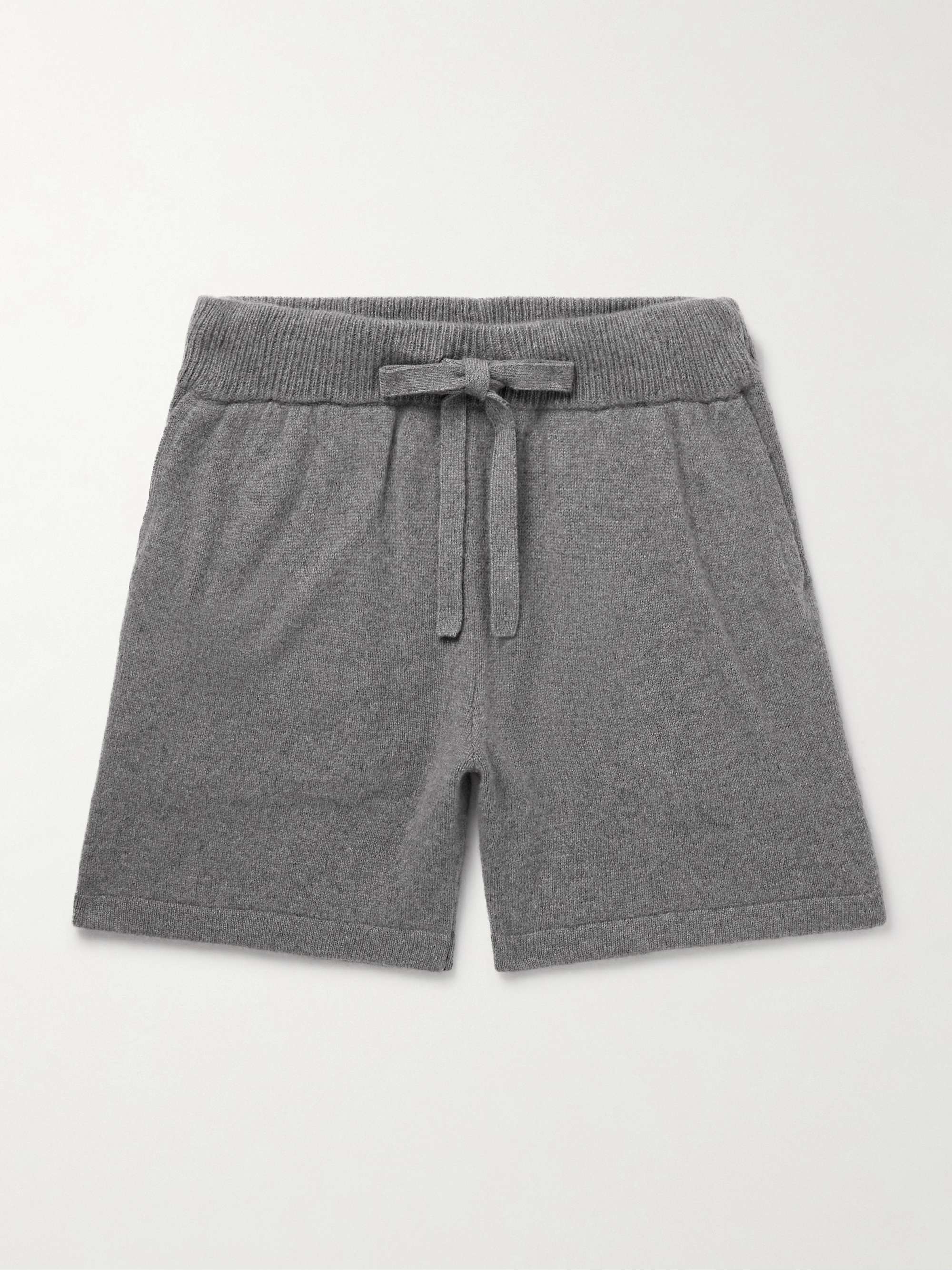Straight-Leg Cashmere Drawstring Shorts view