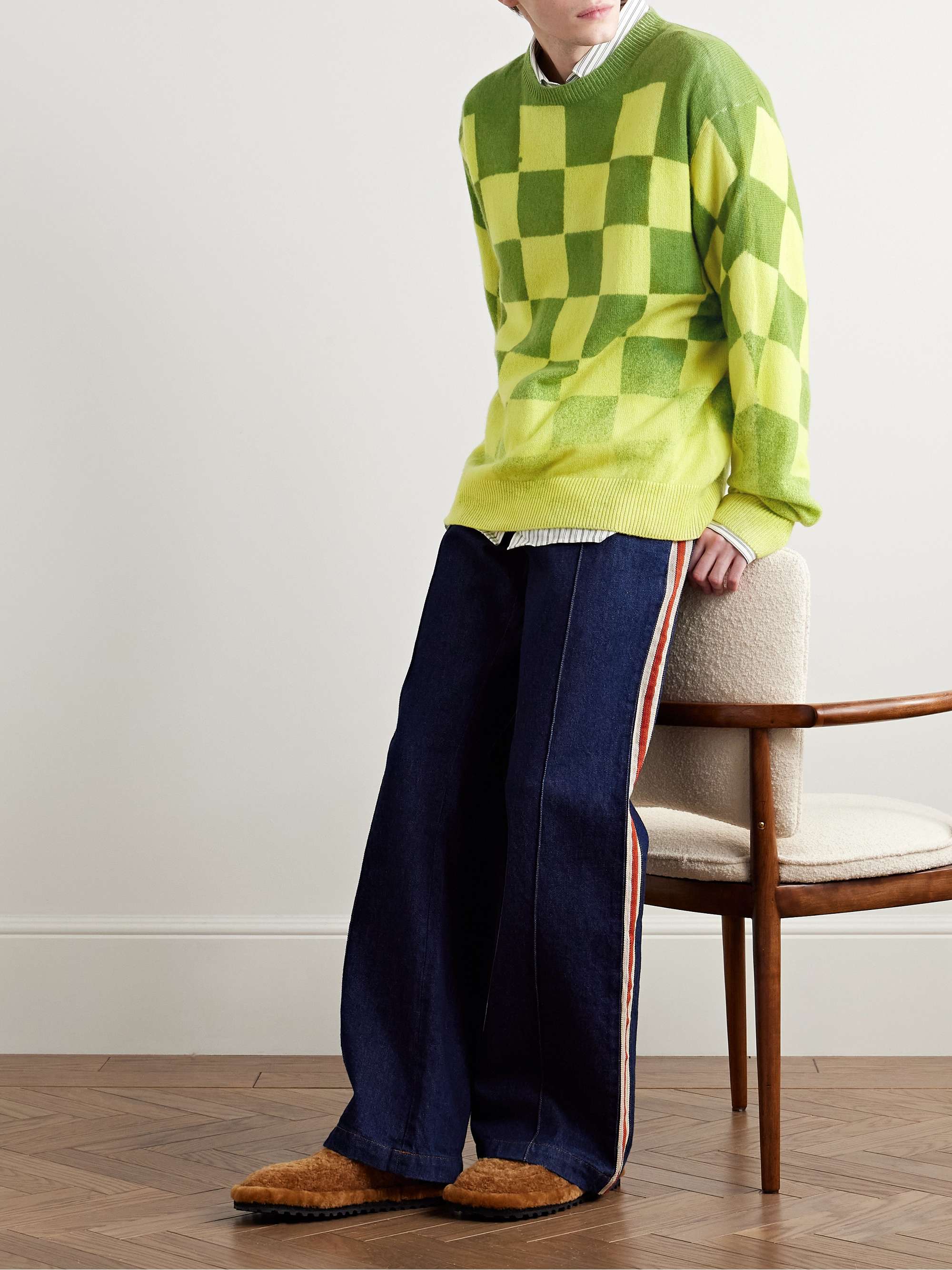 Checked Cashmere Sweater view
