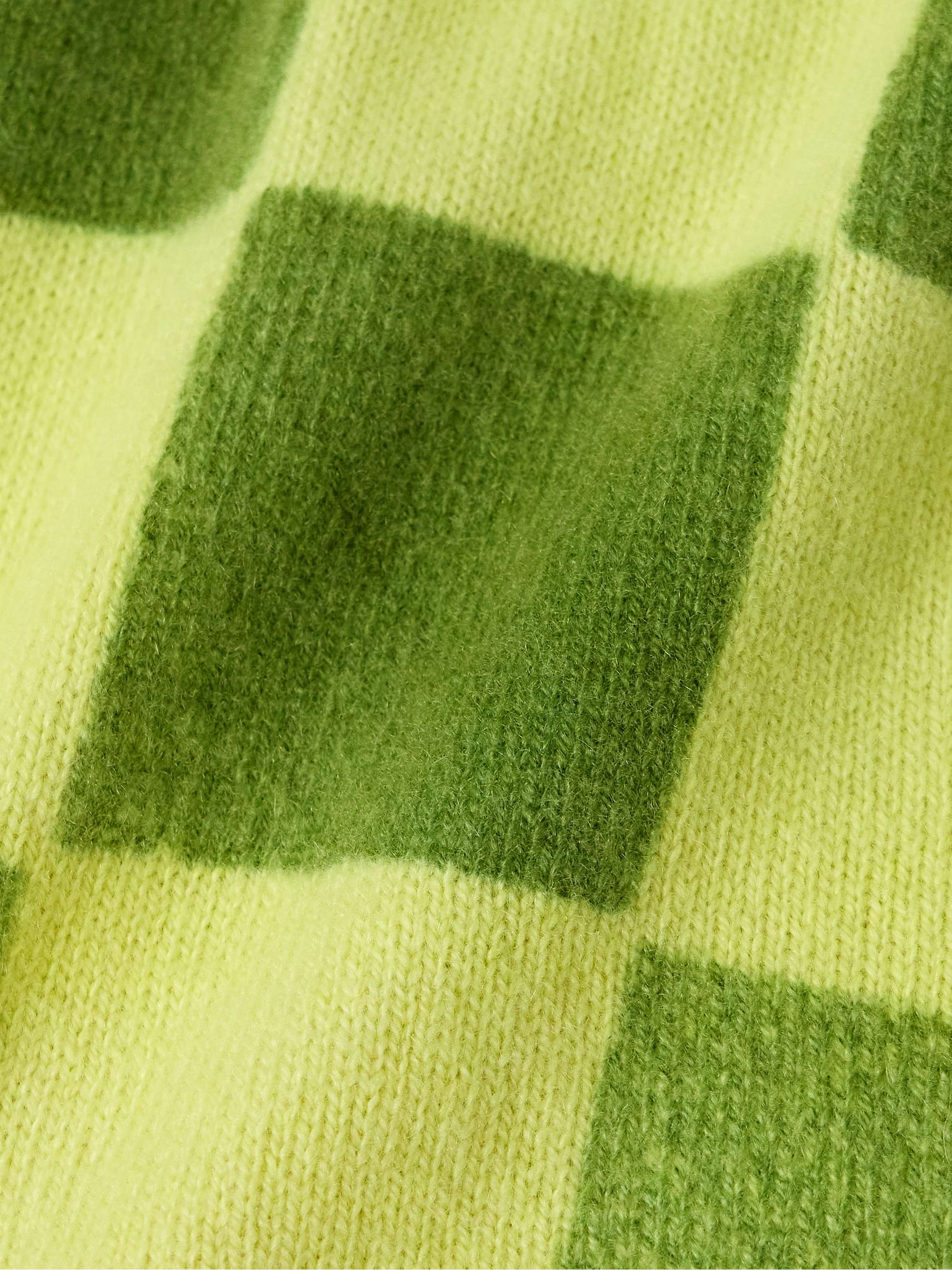 Straight-Leg Checked Cashmere Shorts view