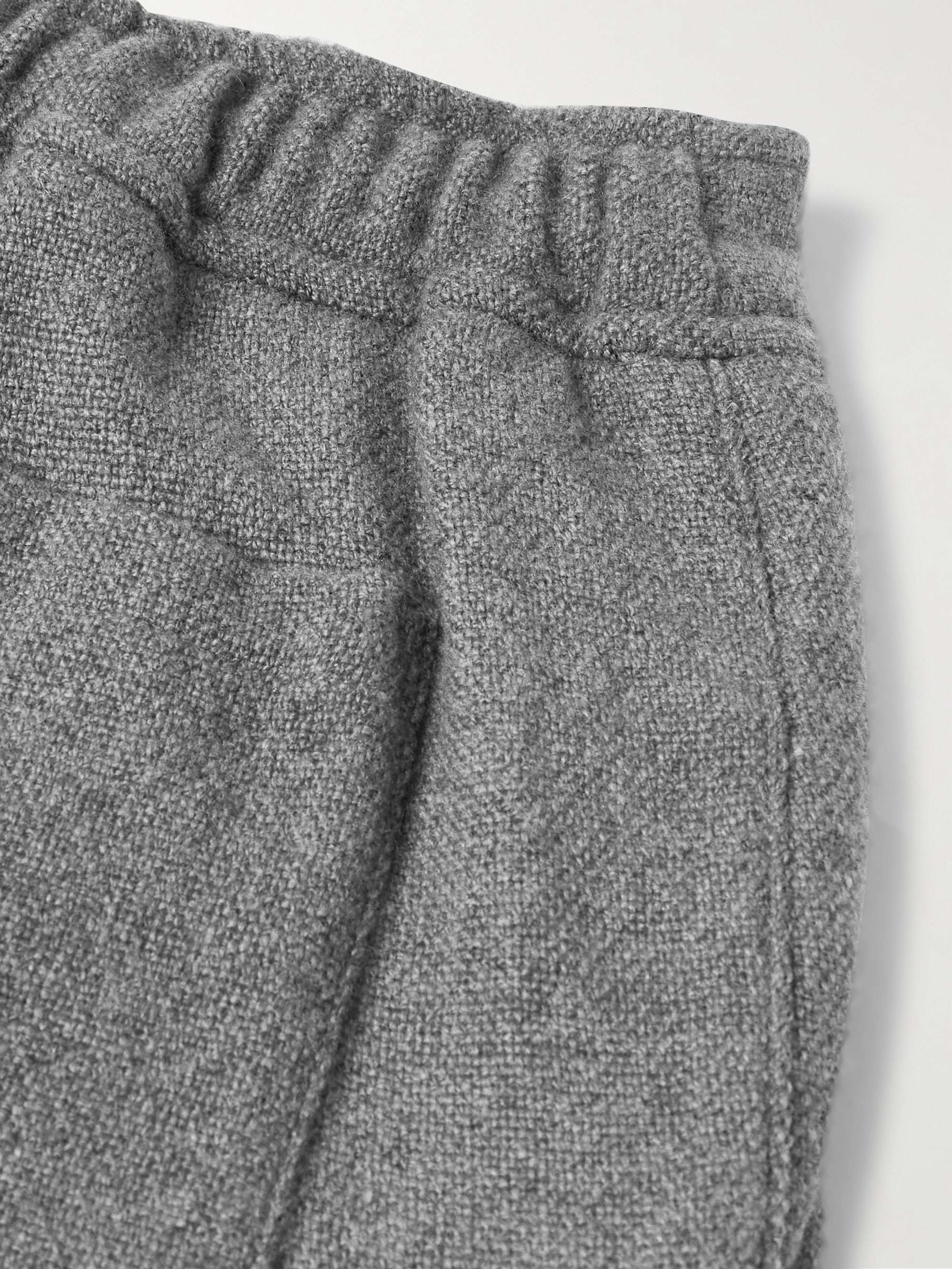Wide-Leg Cashmere Drawstring Trousers view