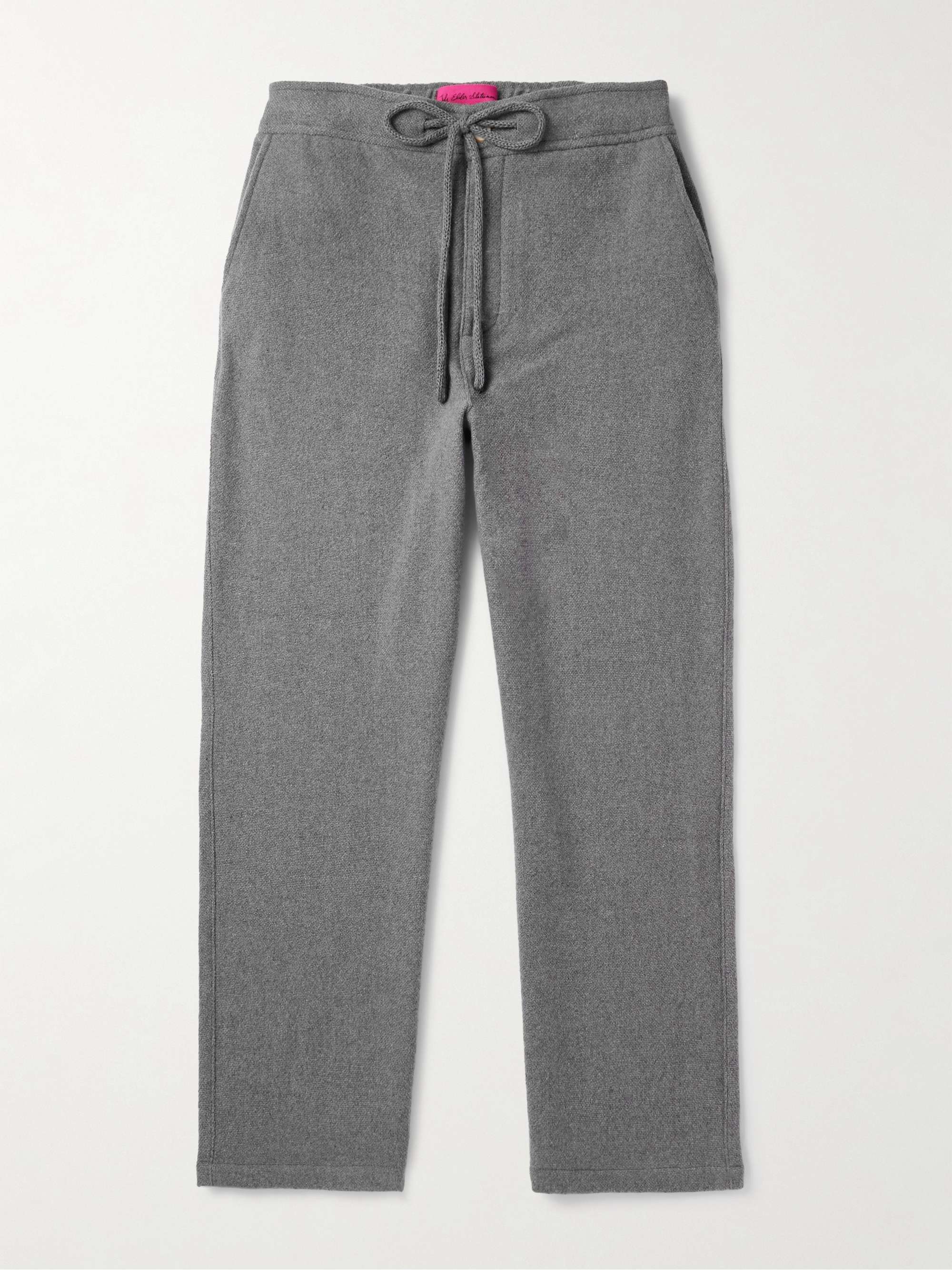 Wide-Leg Cashmere Drawstring Trousers view