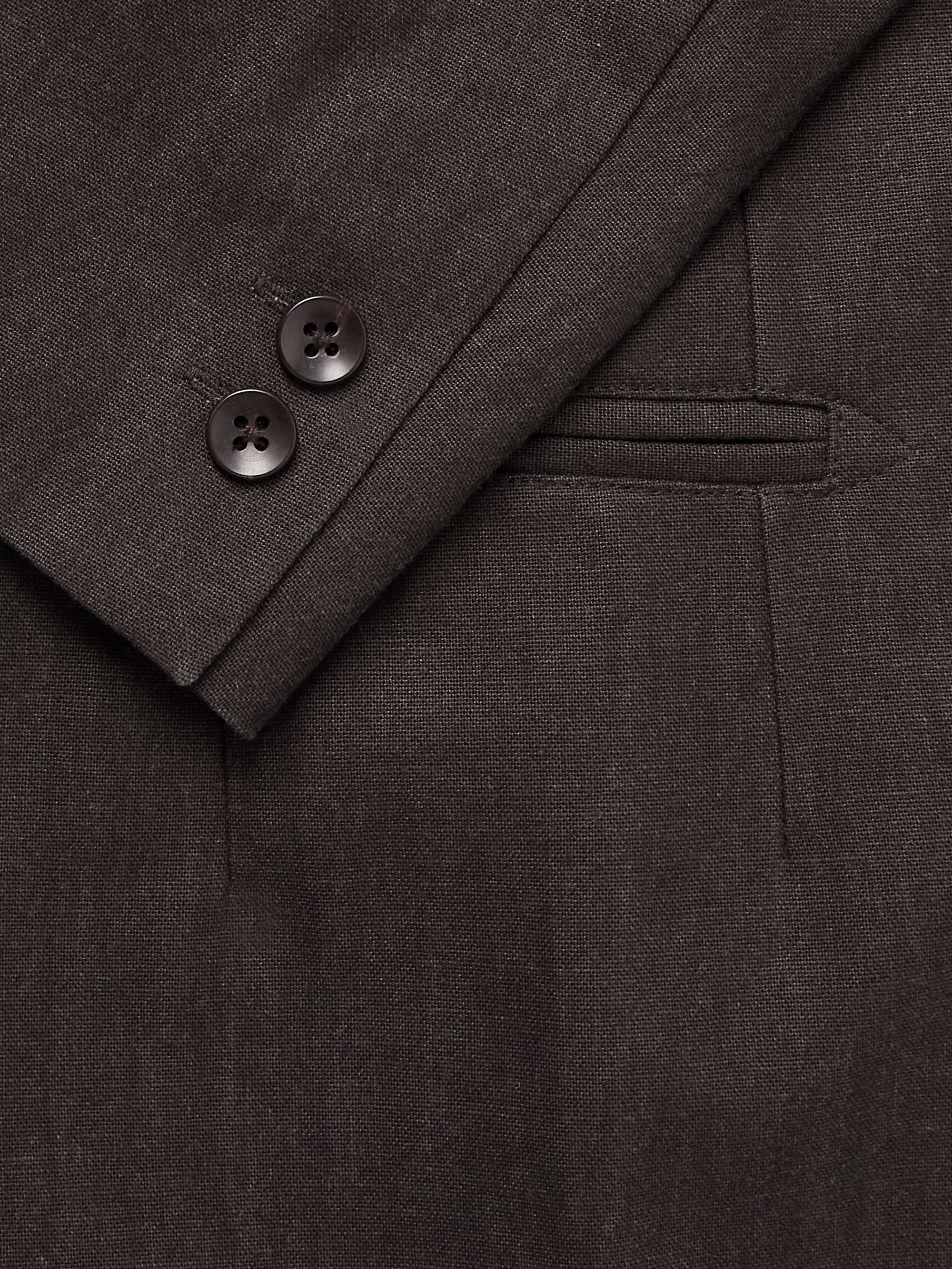 Shawl-Lapel Double-Breasted Cotton-Canvas Suit Jacket view