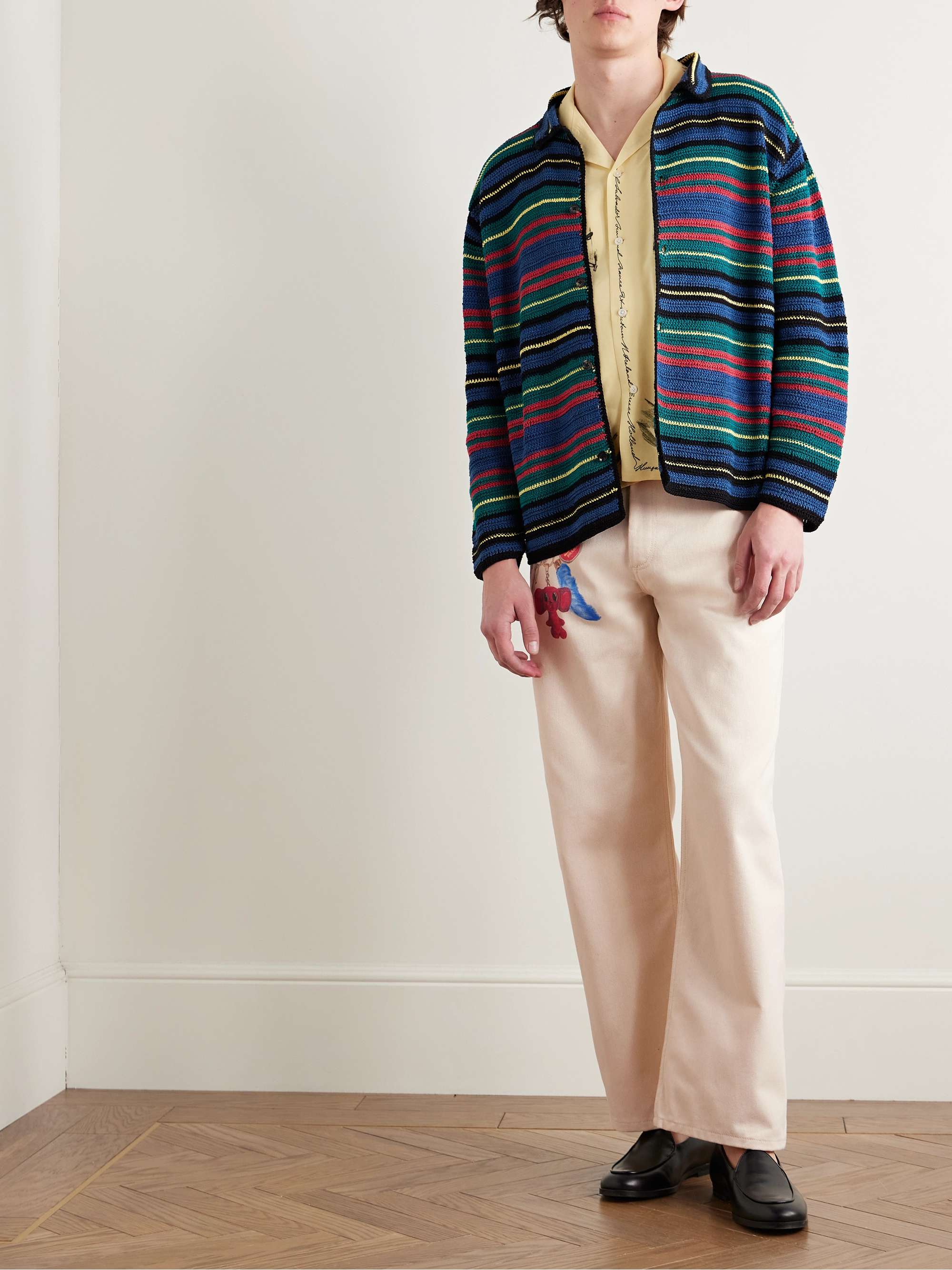 Straight-Leg Printed Jeans view