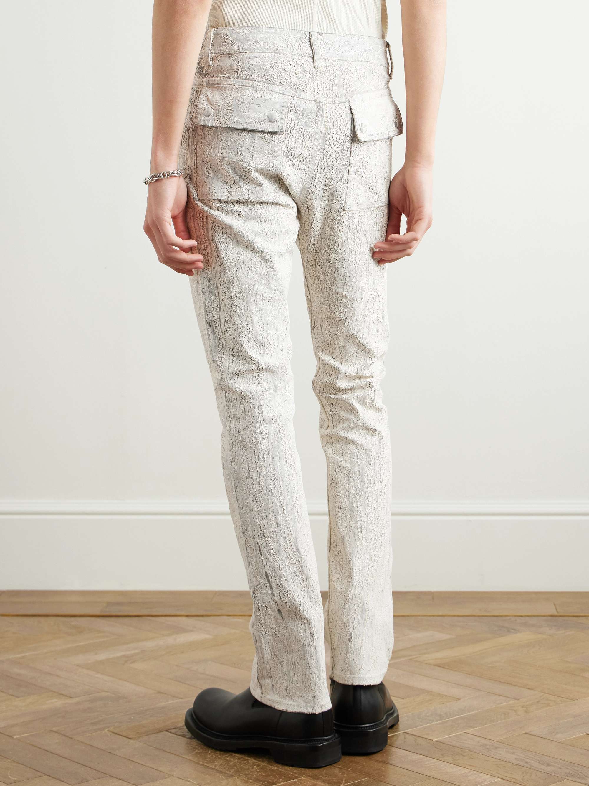 Megacrust Slim-Fit Coated Jeans view