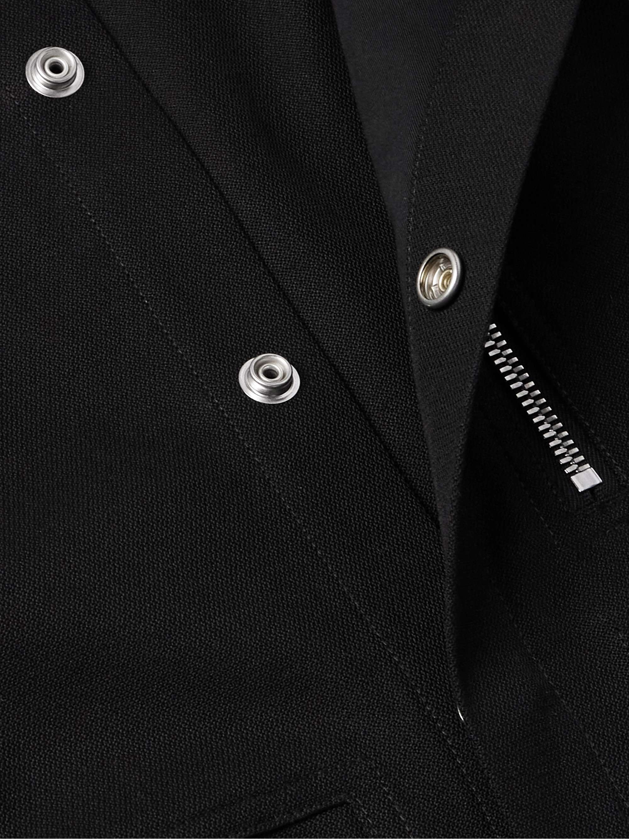 Zip-Detailed Cotton-Blend Canvas Overshirt view