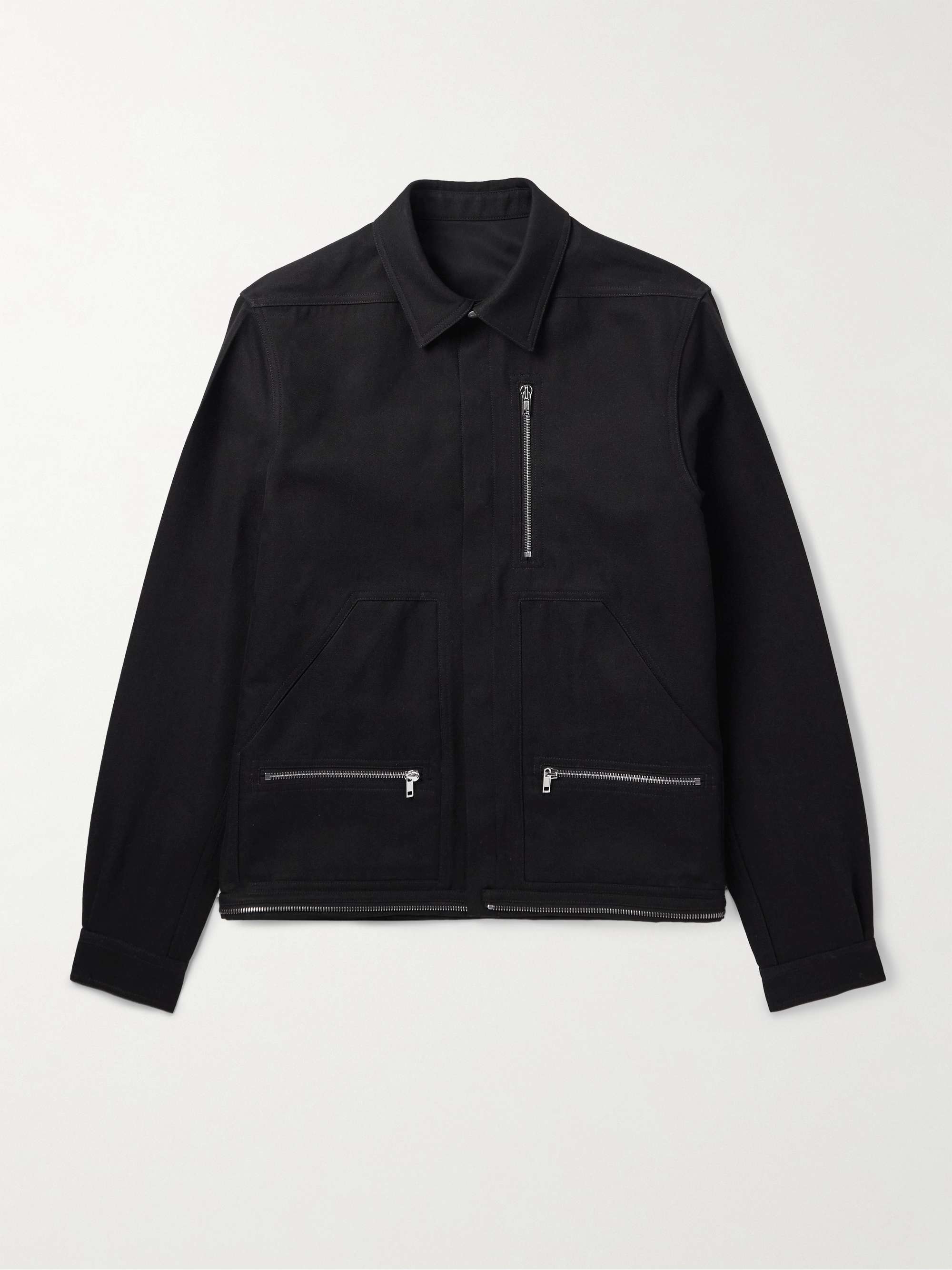 Zip-Detailed Cotton-Blend Canvas Overshirt view