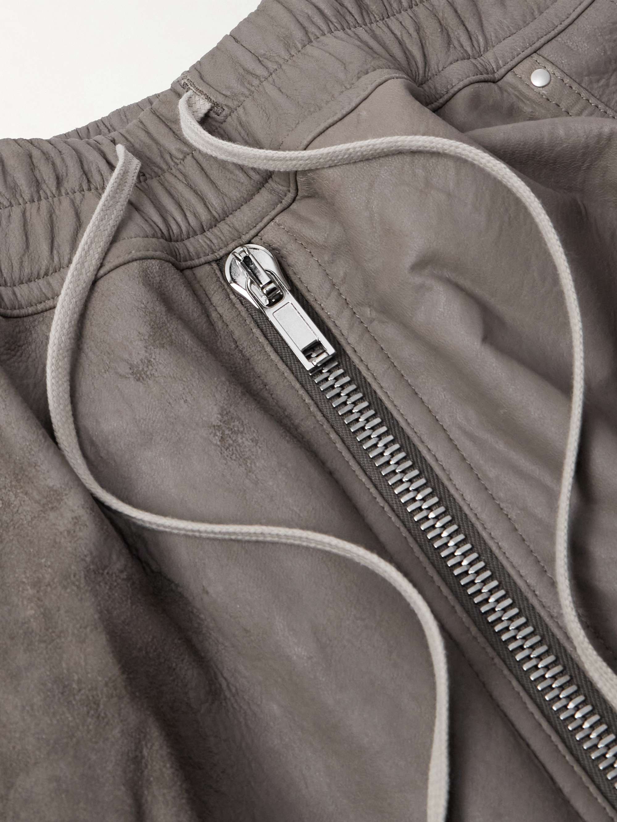 Bella Wide-Leg Leather Drawstring Trousers view