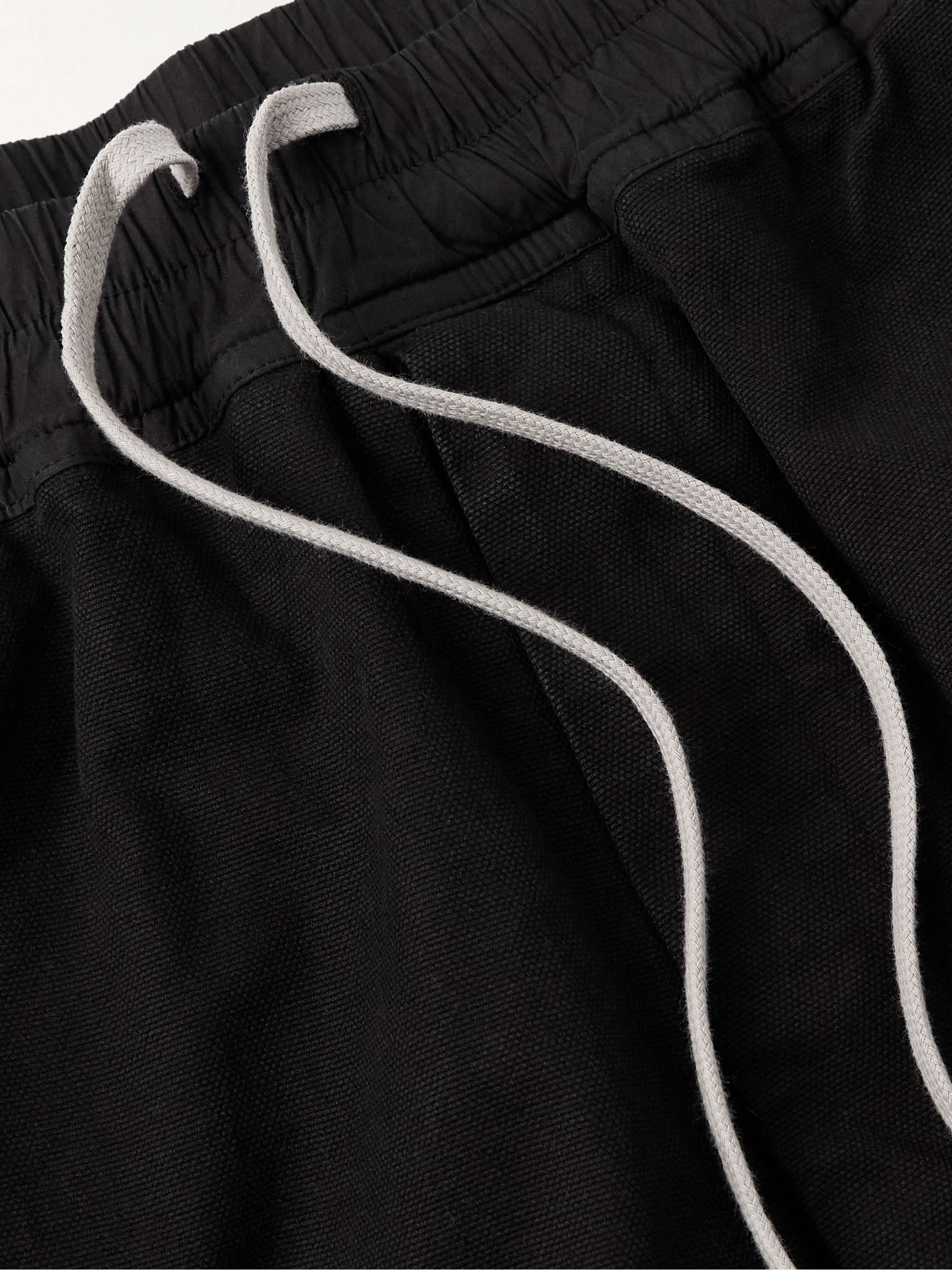Pusher Wide-Leg Cotton-Canvas Drawstring Trousers view