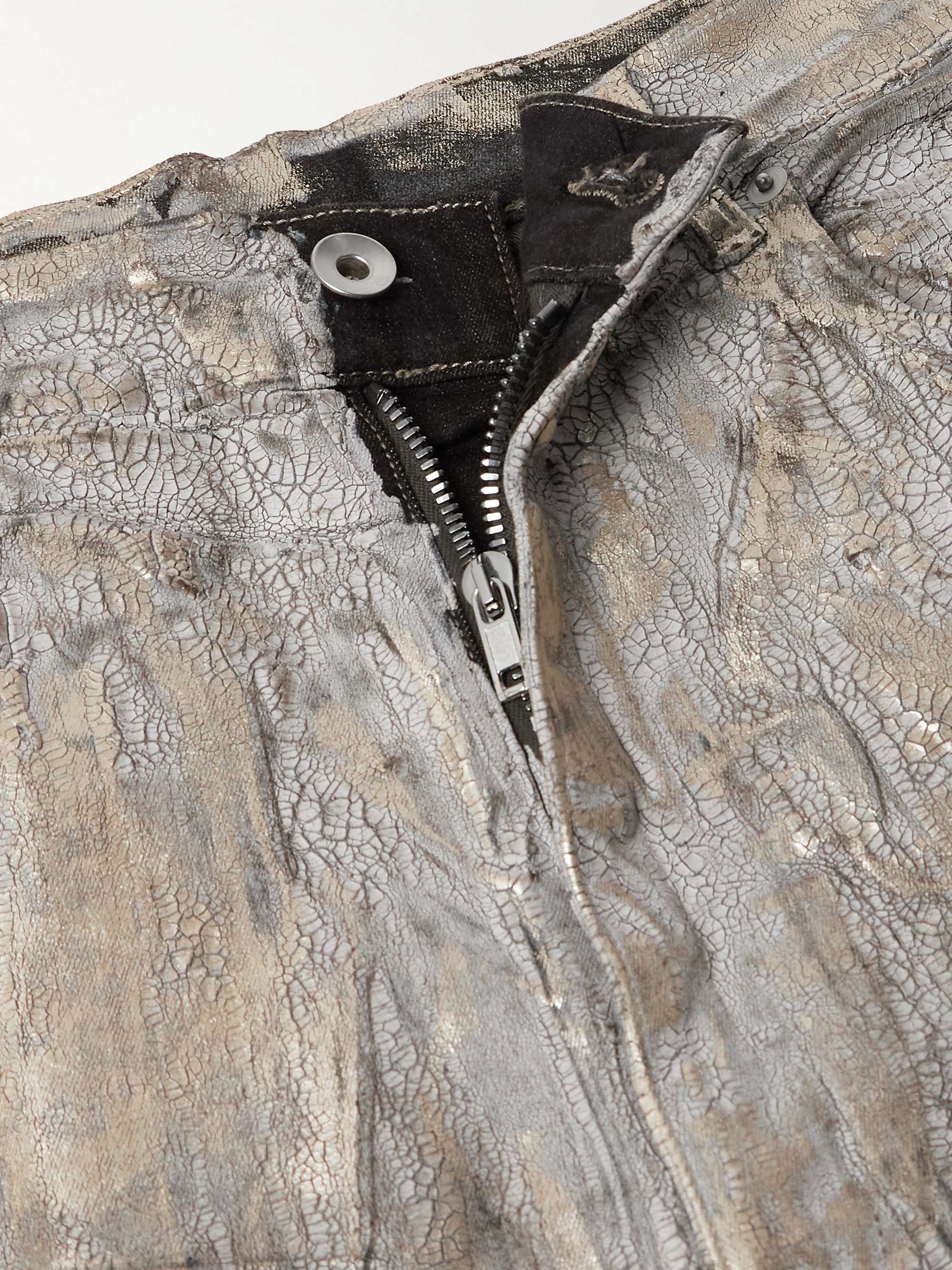 Bolan Slim-Fit Flared Metallic Megacrust Jeans view