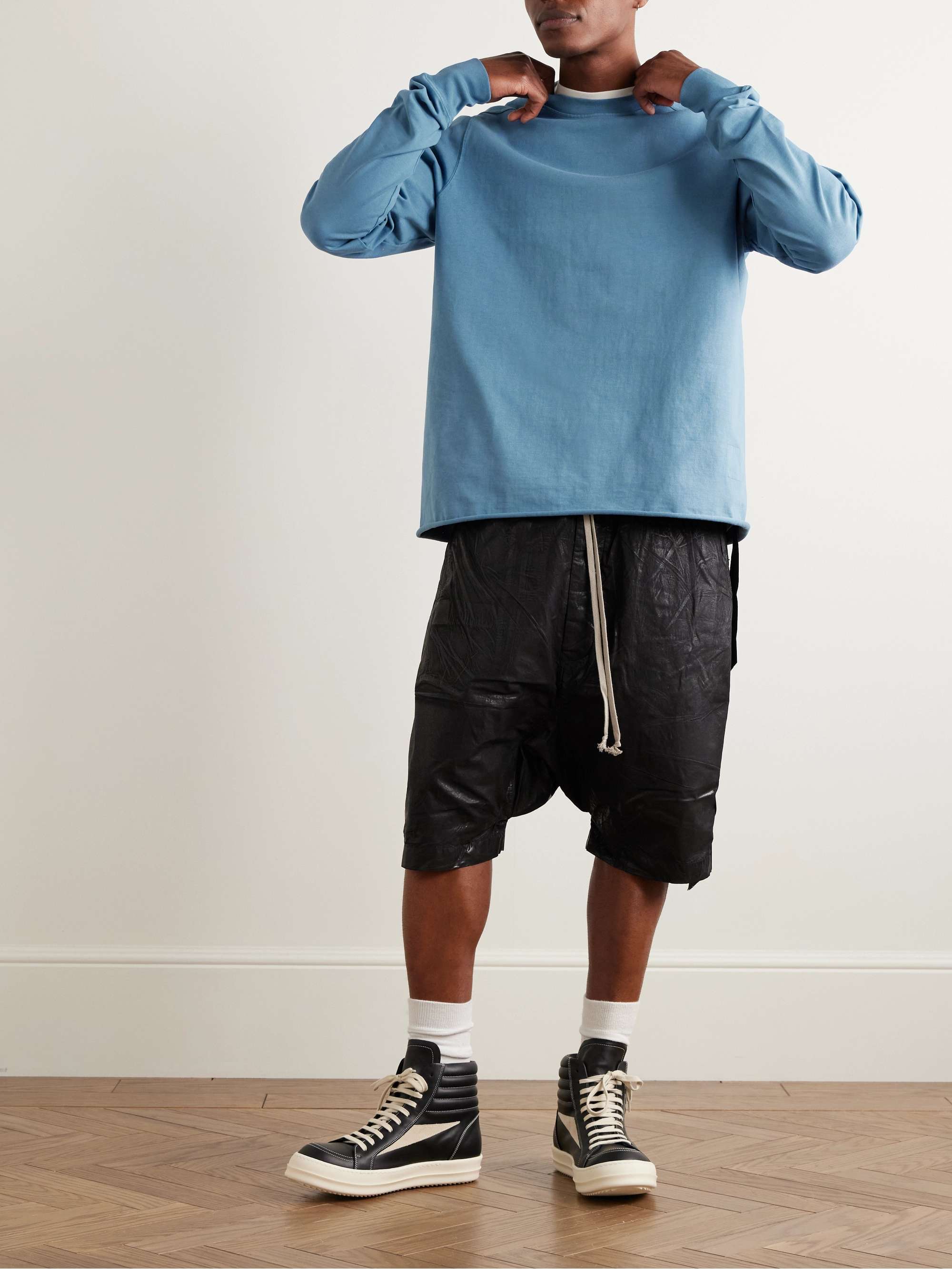 Jacquard-Trimmed Cotton-Jersey Sweatshirt view
